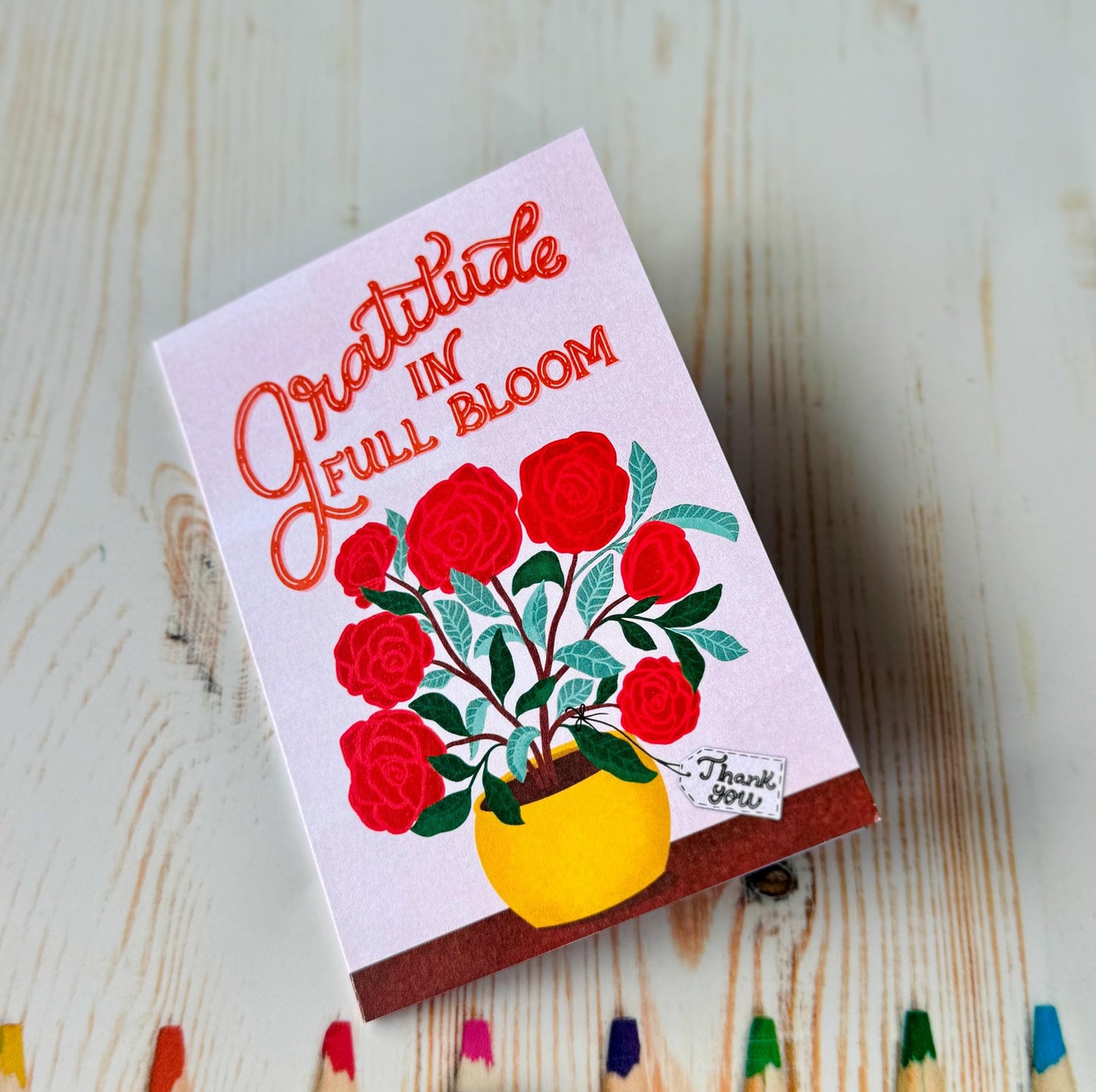 Gratitude in Full Bloom – Floral Thank You Card for Nurse, Doctor, Mum or Colleague