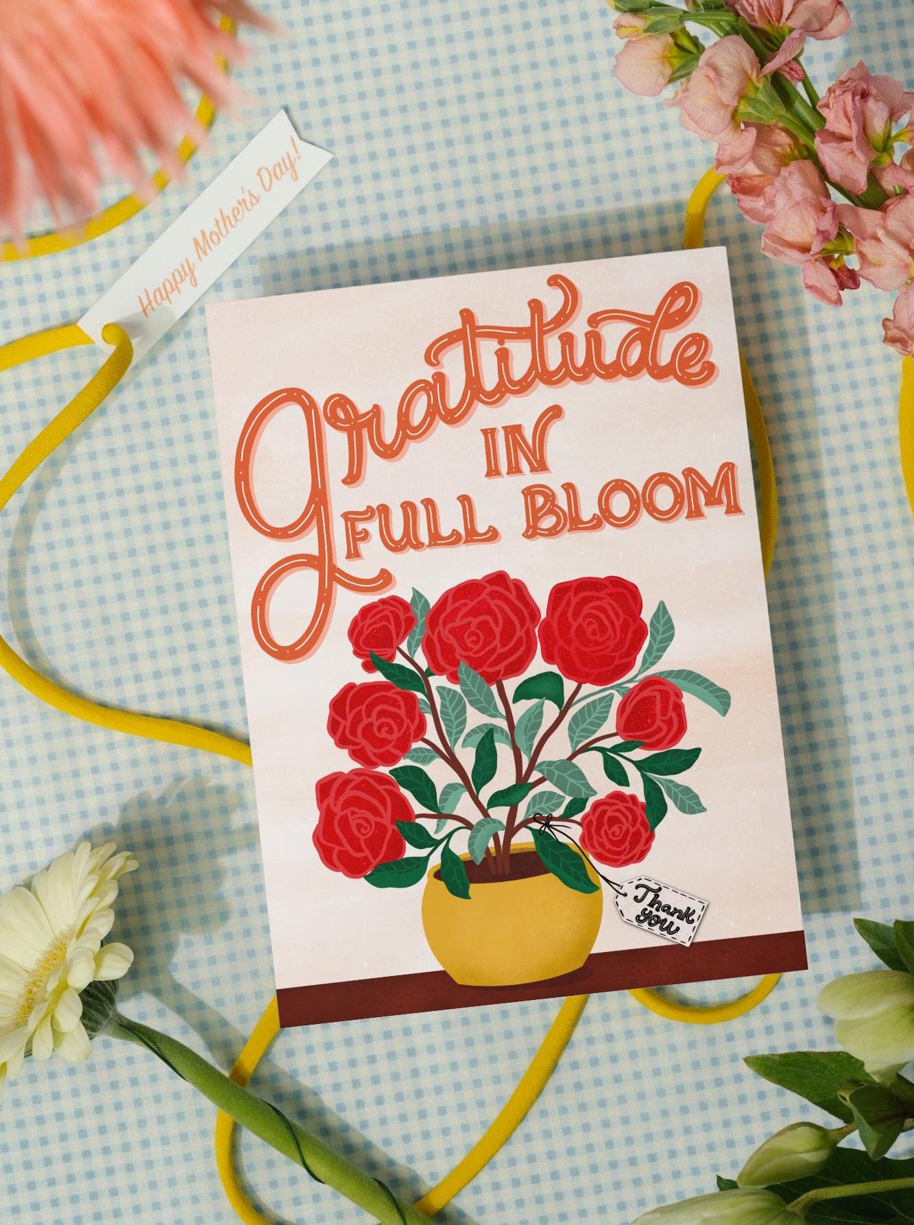 Gratitude in Full Bloom – Floral Thank You Card for Nurse, Doctor, Mum or Colleague