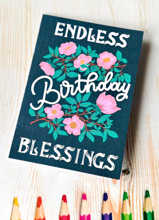 Personalized Floral Birthday Card – Handmade Greeting Gift Unique Birthday Card for Him/Her Wife Mom Dad Husband Daughter Son