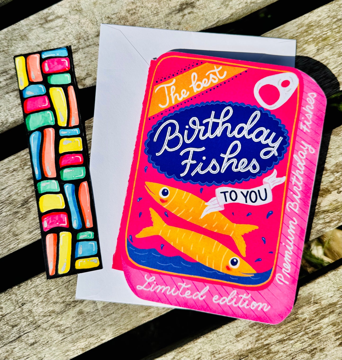 Funny Fish Pun Birthday Card – Sardine Tin Shape, Handmade