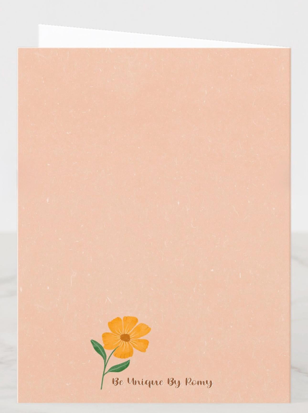 Muestre su gratitud con una tarjeta de felicitación con flores hechas a mano: perfecta para el Día de la Madre, trabajadores de la salud y amigos.
