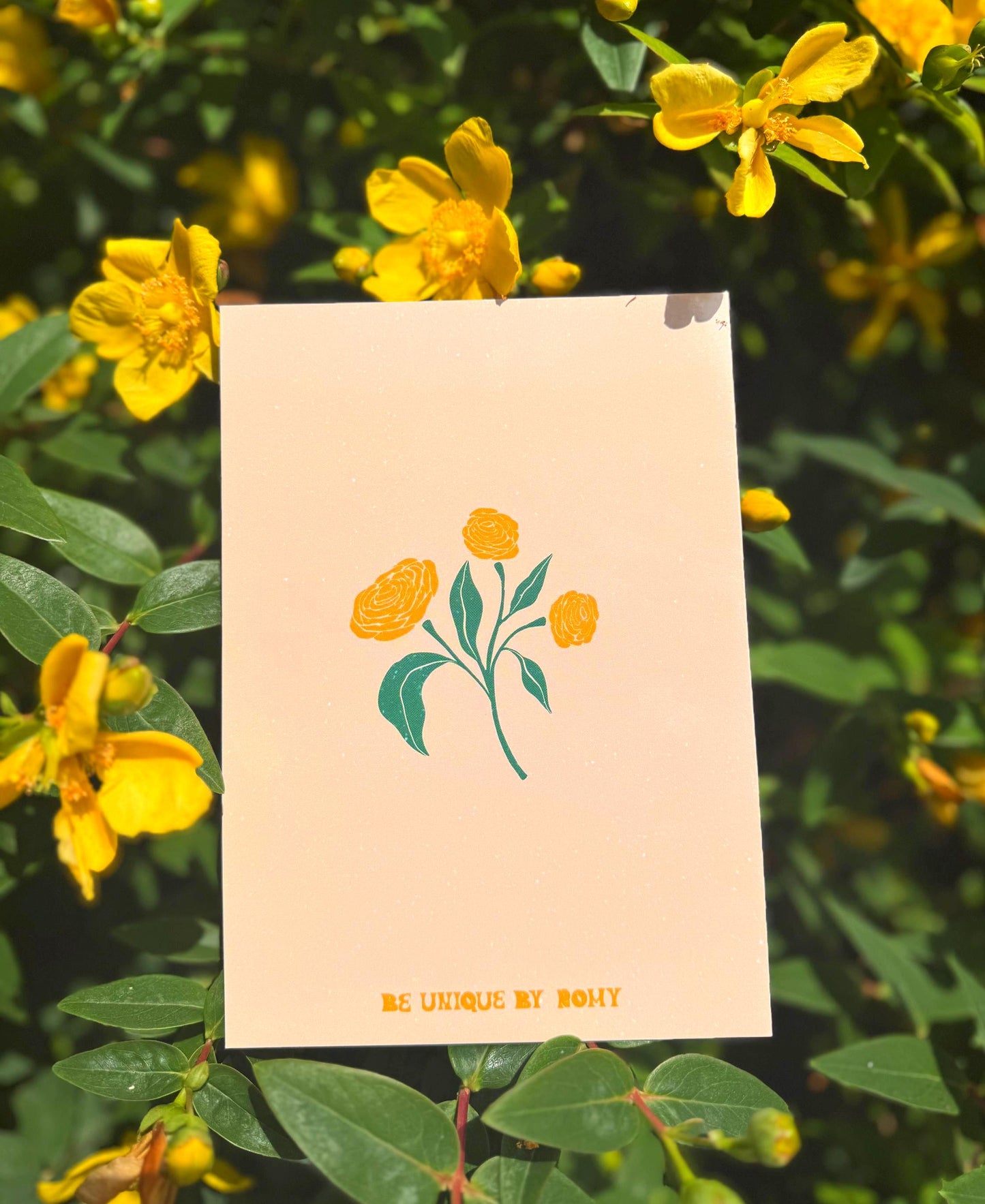 Wildflower Love Card – Handmade “I Love You” Greeting Card Botanical Illustration Colourful Floral Design