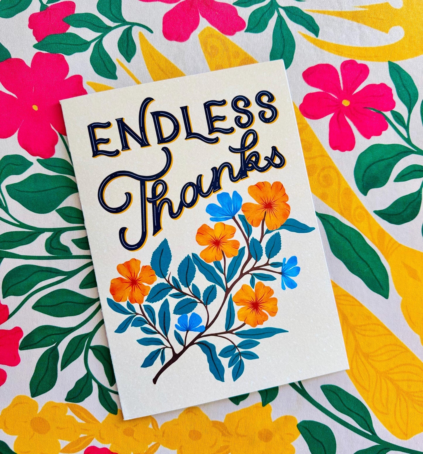 Endless Thanks Gift Card – Floral Thank You Handmade Appreciation Greeting Gift for Him, Her Mom Dad Grandma Grandpa & Friends