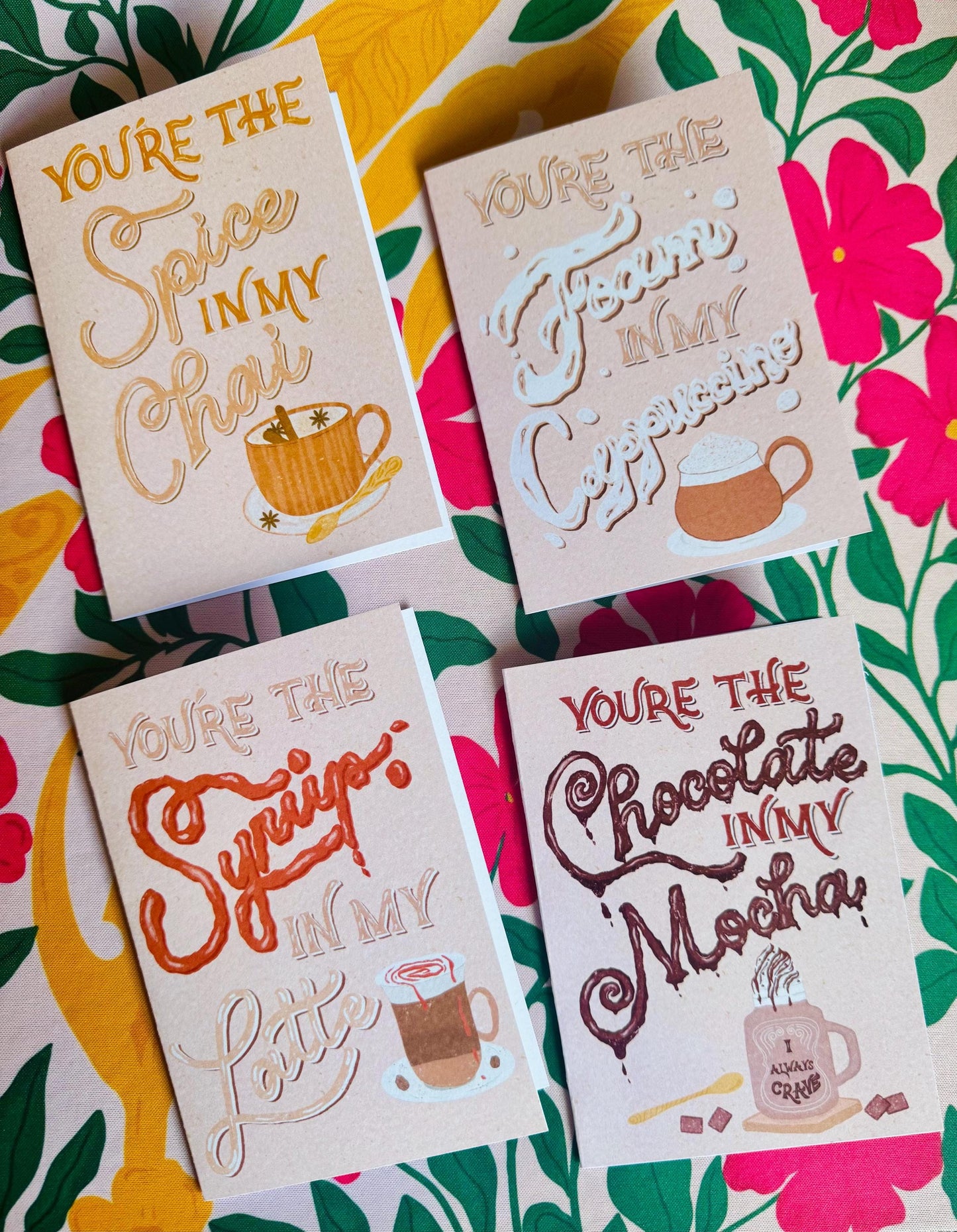 Handmade Funny Coffee Lovers Card – “Foam in My Cappuccino” | Coffee Birthday Gift & Love Note