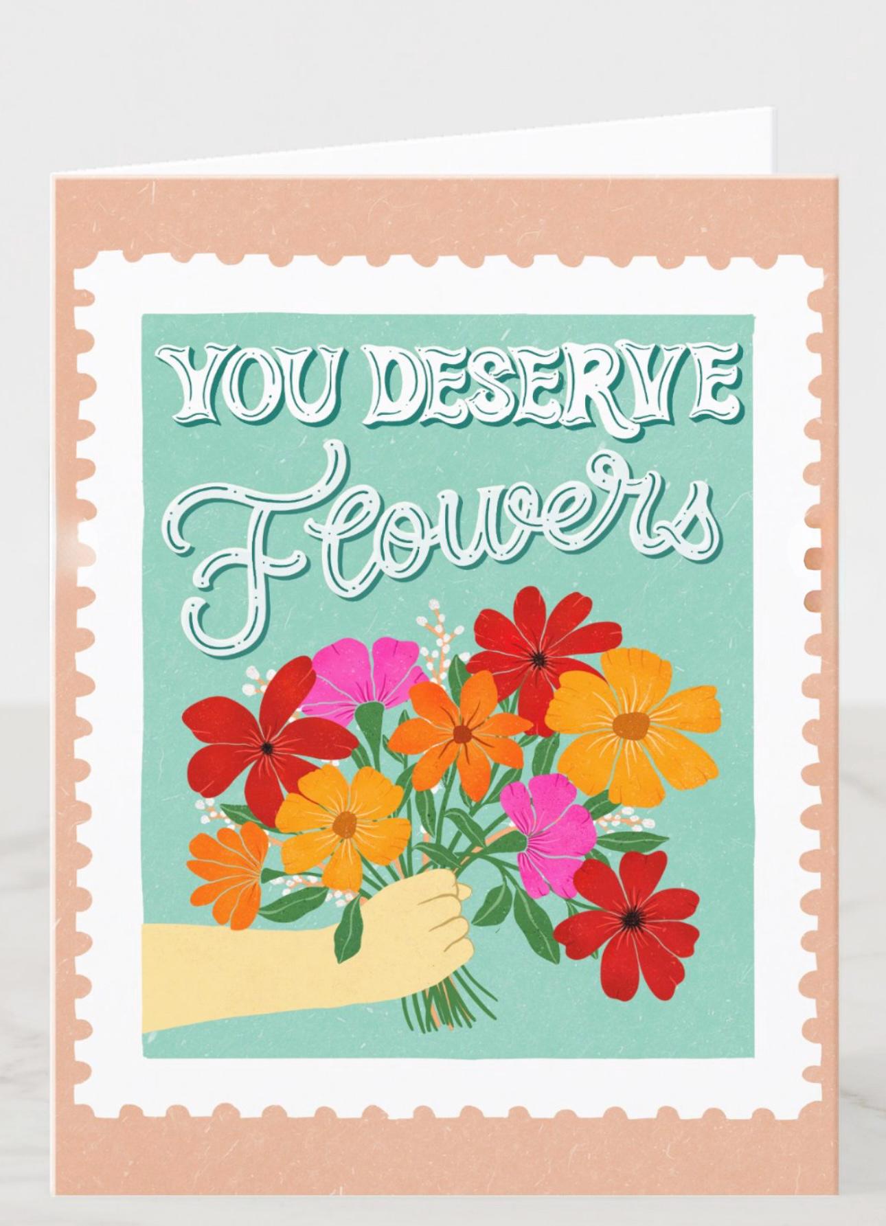 Muestre su gratitud con una tarjeta de felicitación con flores hechas a mano: perfecta para el Día de la Madre, trabajadores de la salud y amigos.