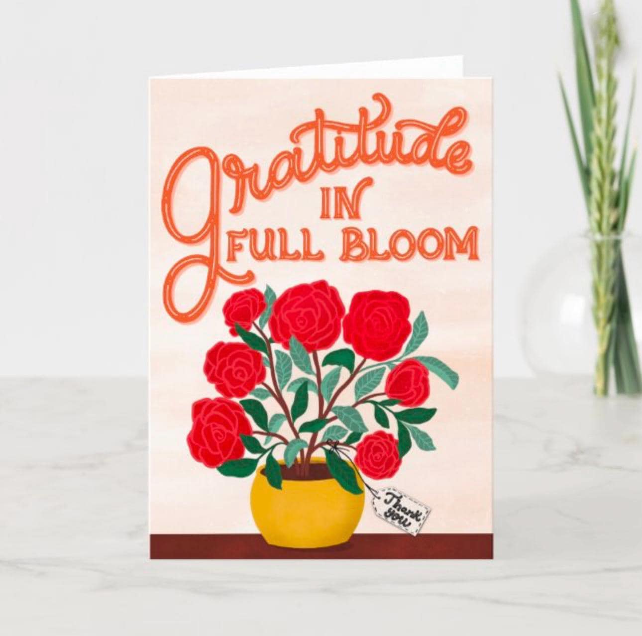 Gratitude in Full Bloom – Floral Thank You Card for Nurse, Doctor, Mum or Colleague