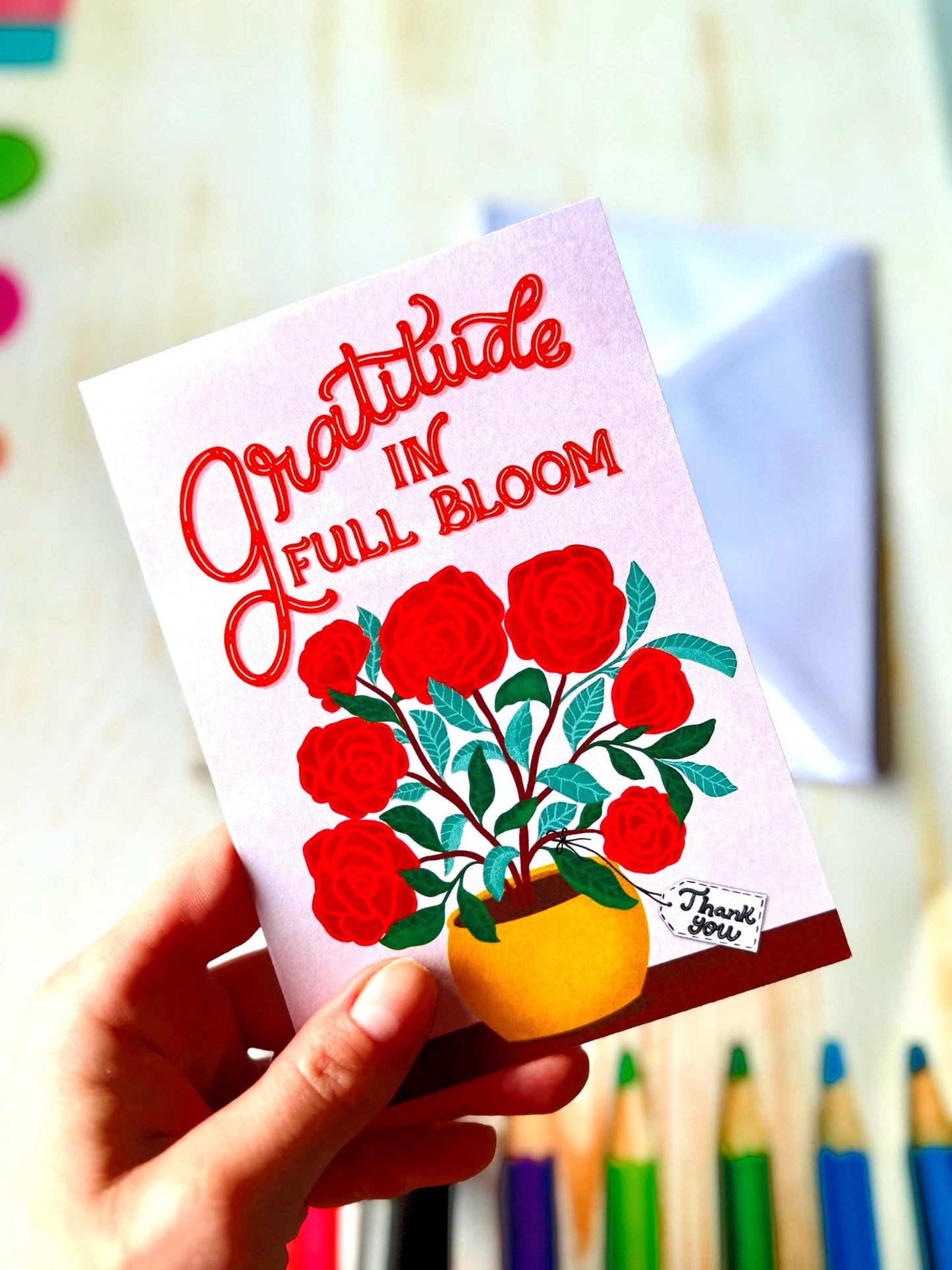 Gratitude in Full Bloom – Floral Thank You Card for Nurse, Doctor, Mum or Colleague