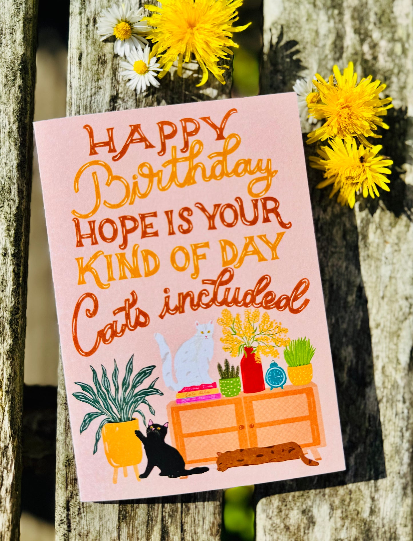 Cat Birthday Card for Cat Lover – Funny Cat Card – Cute Cats Greeting Card