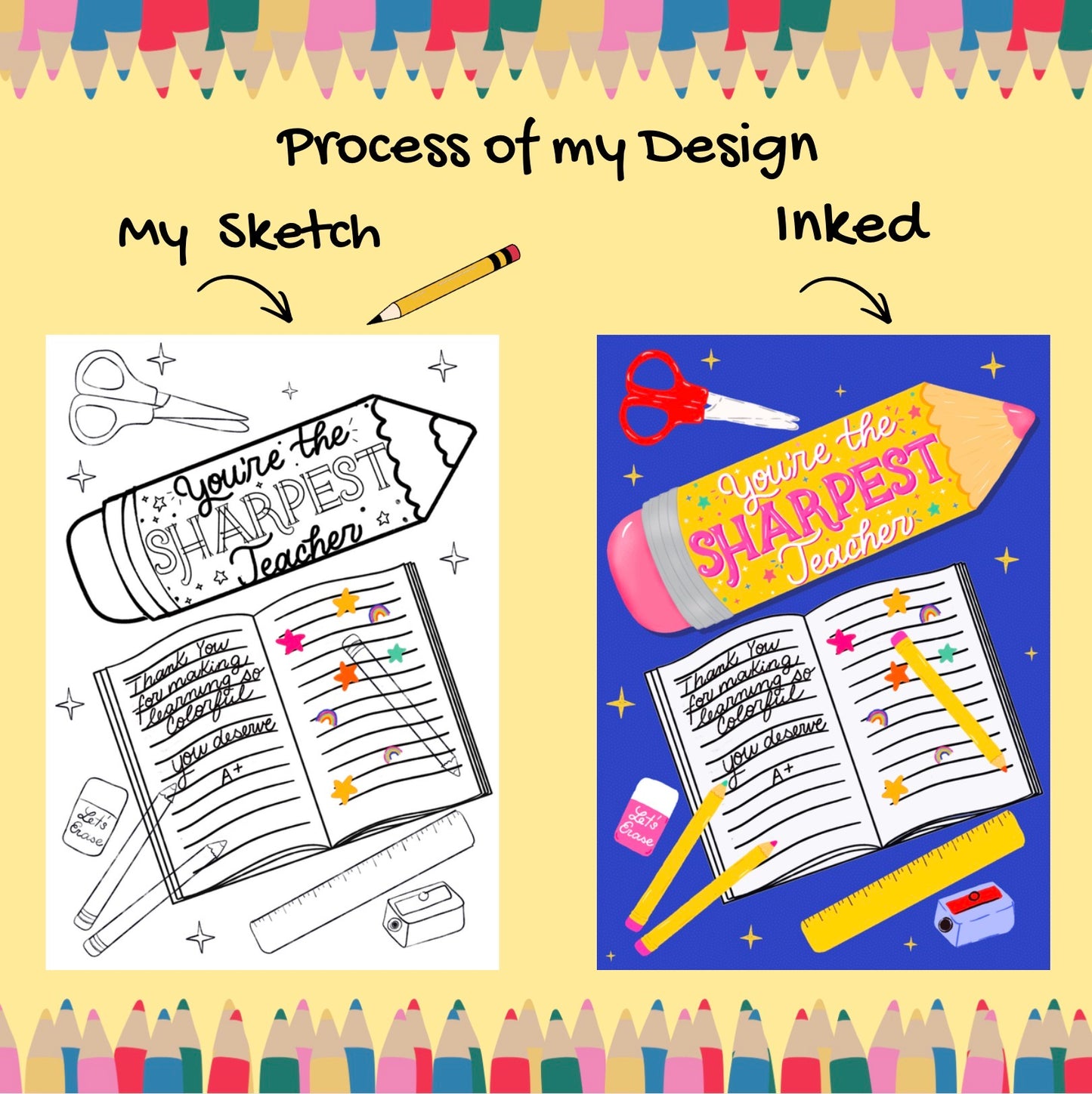 You're the Sharpest Teacher – Teacher Greeting Card