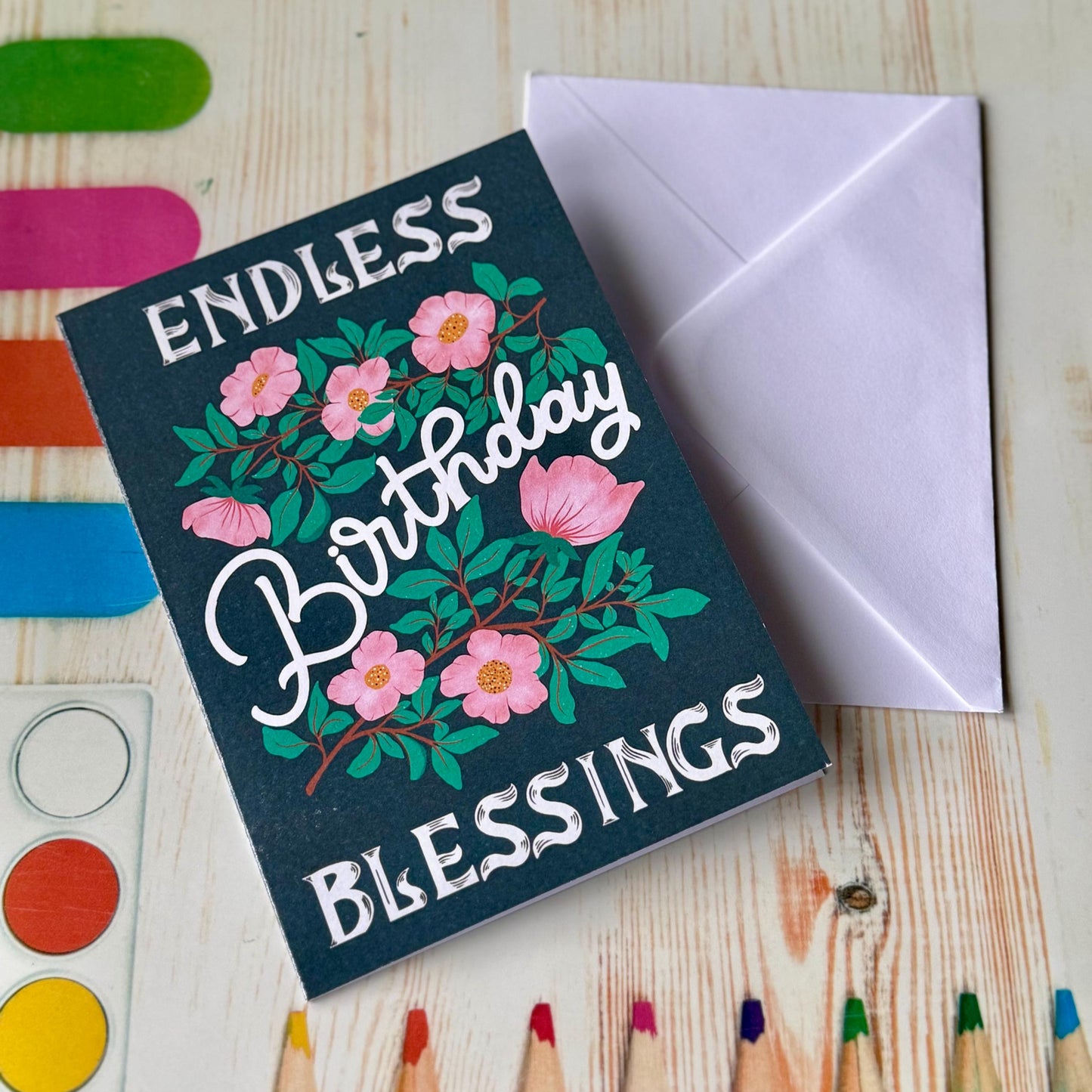 Personalized Floral Birthday Card – Handmade Greeting Gift Unique Birthday Card for Him/Her Wife Mom Dad Husband Daughter Son