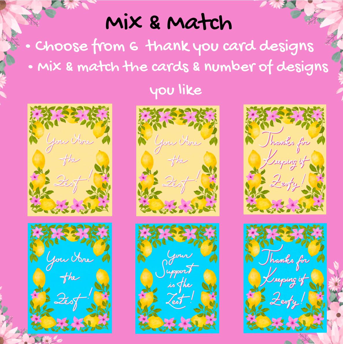 You Are the Zest Lemon Greeting Card – Bright Floral Thank You & Love Message Gift for Him Her or Friend