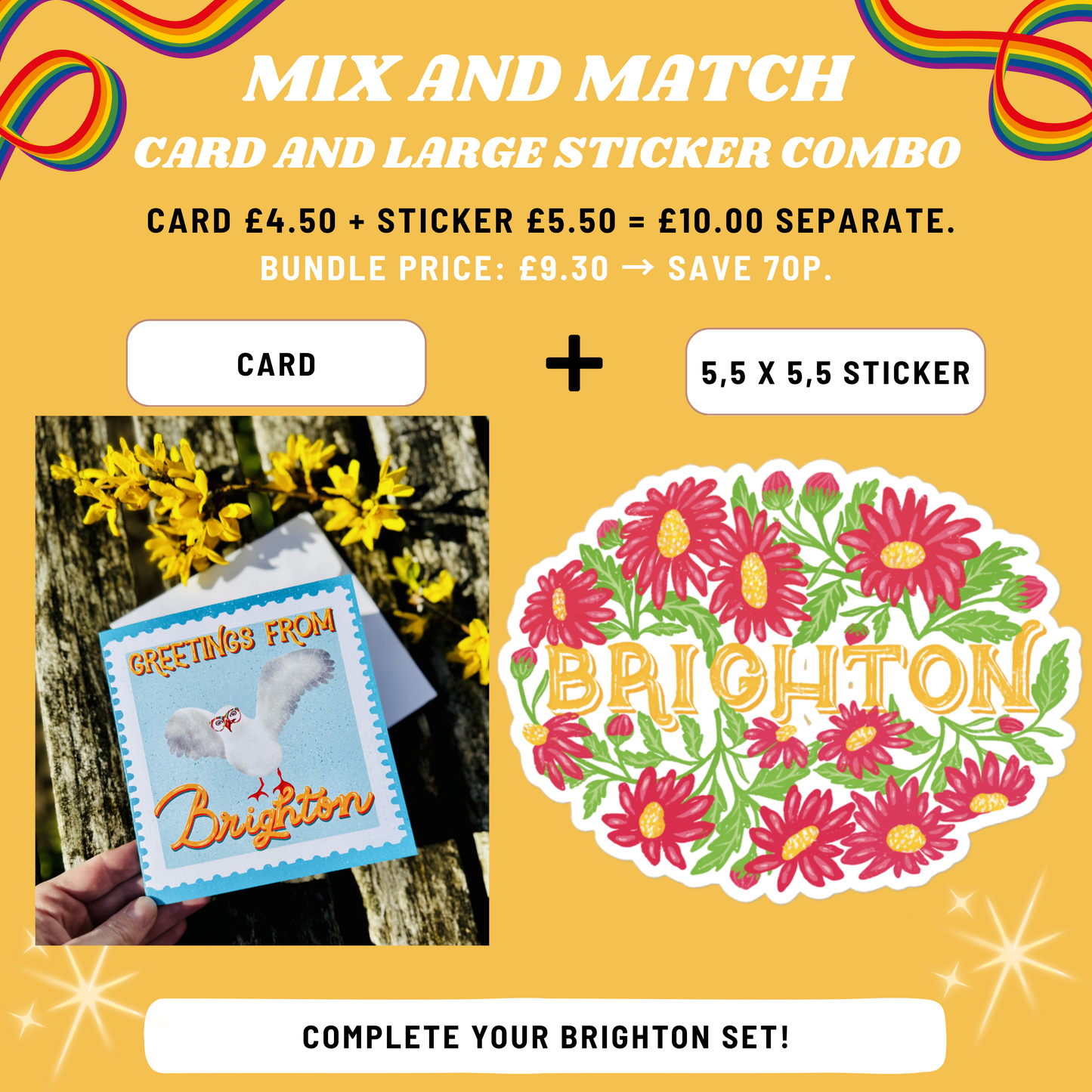 Greetings from Brighton Card – Mix & Match Sticker Bundle
