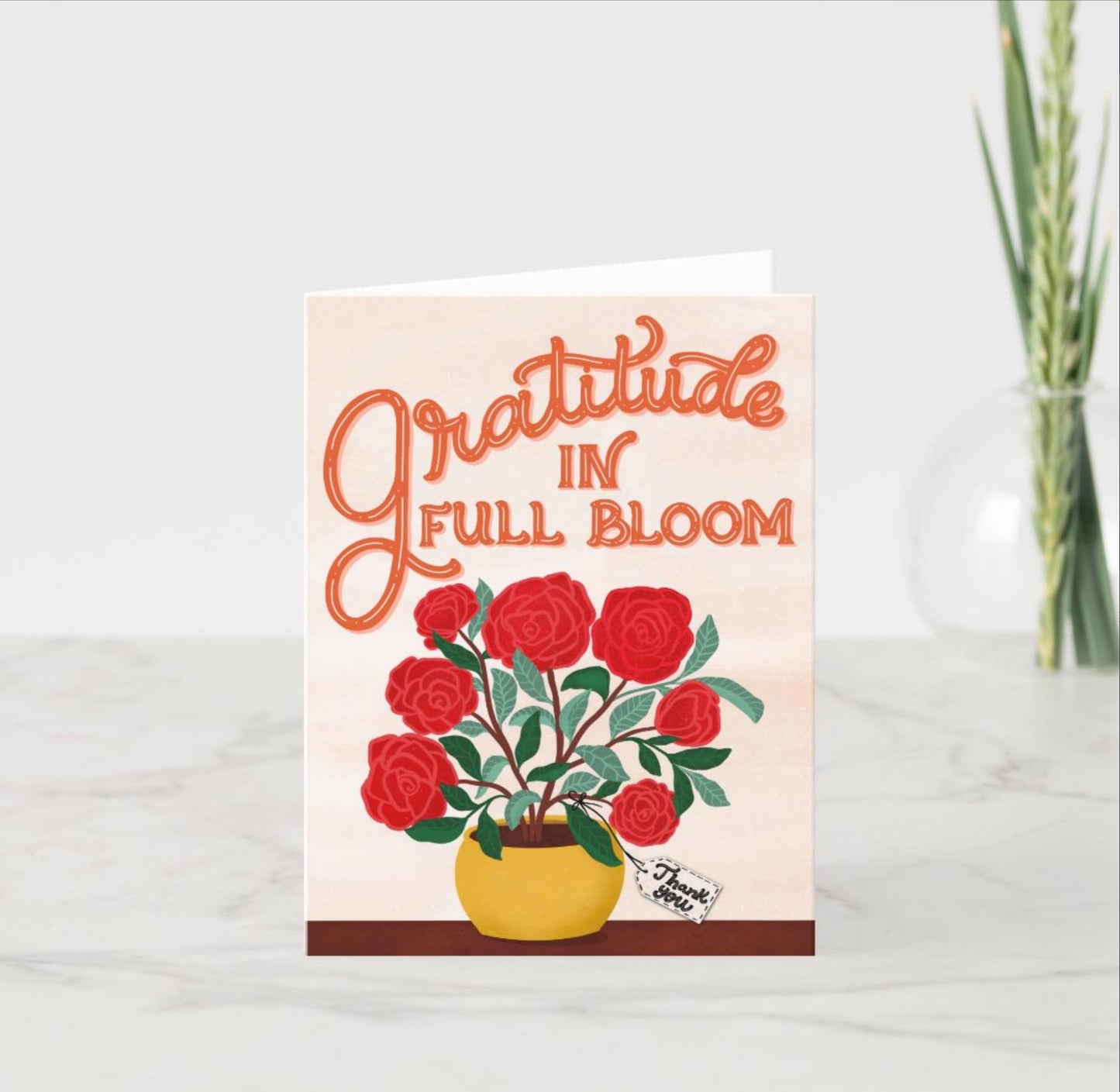 Gratitude in Full Bloom – Floral Thank You Card for Nurse, Doctor, Mum or Colleague