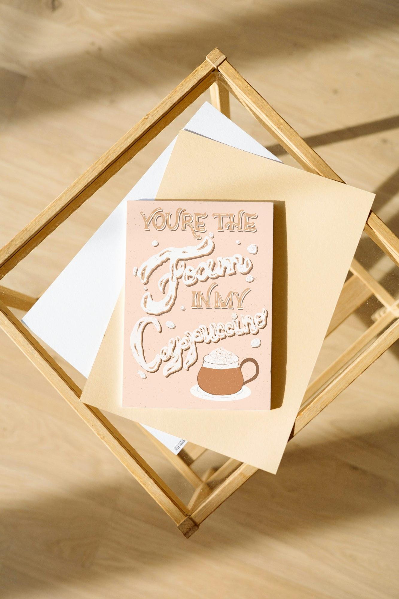 Handmade Funny Coffee Lovers Card – “Foam in My Cappuccino” | Coffee Birthday Gift & Love Note