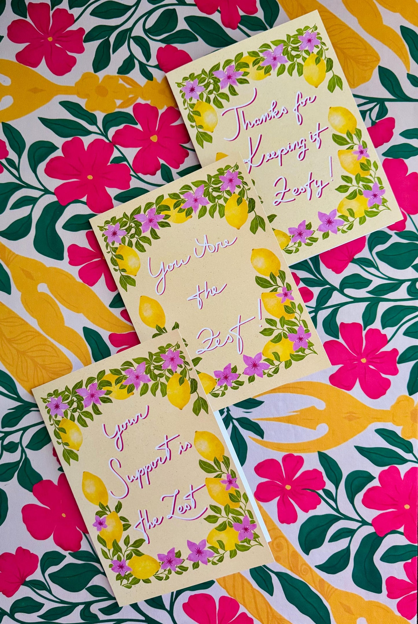 You Are the Zest Lemon Greeting Card – Bright Floral Thank You & Love Message Gift for Him Her or Friend