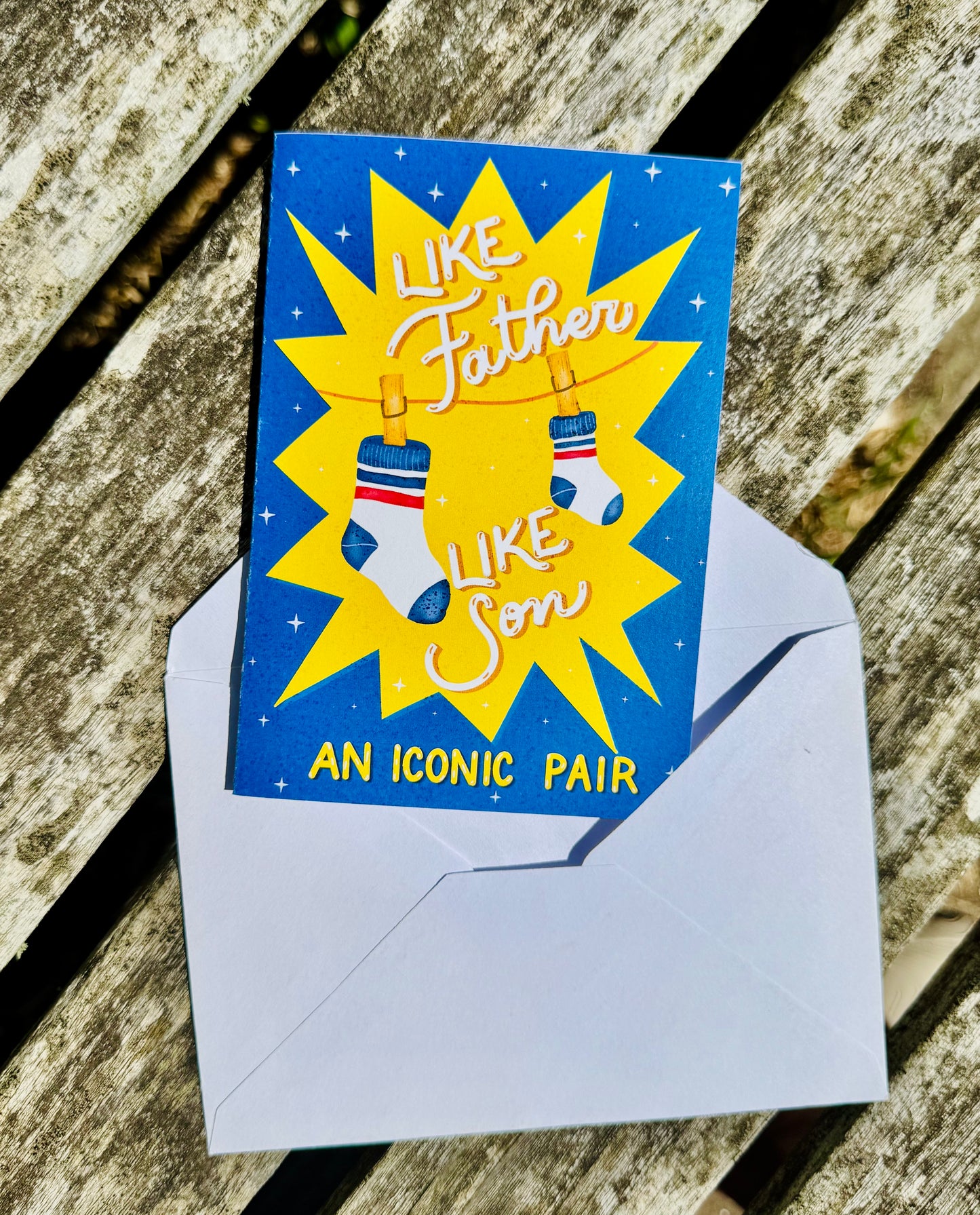 Like Father Like Son Card – An Iconic Pair, Funny Father's Day Card, Dad & Son Greeting Card