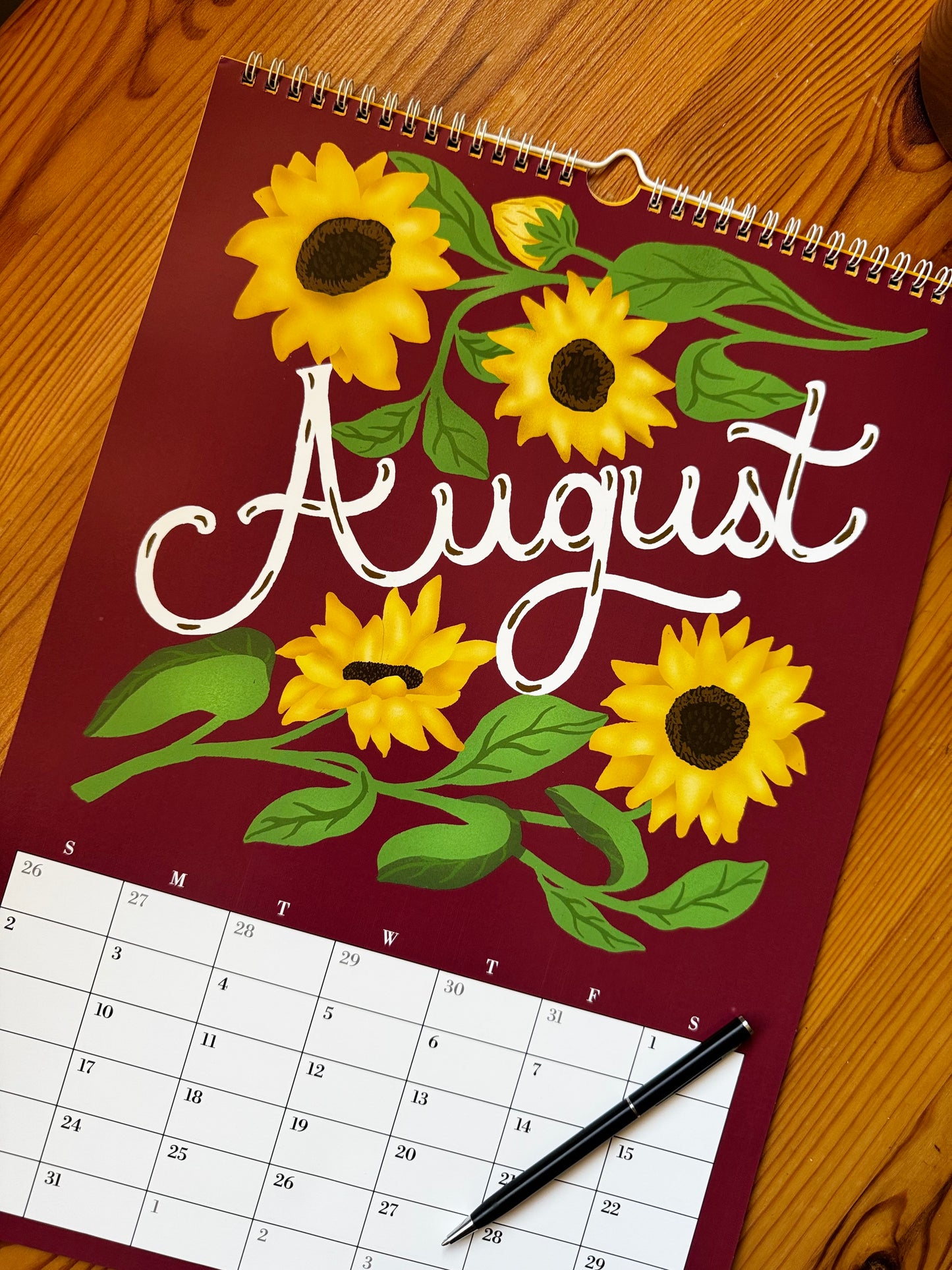 Botanical Floral Wall Calendar 2026 |Monthly Flower Illustrations | Gift for Gardener Friend or Mom