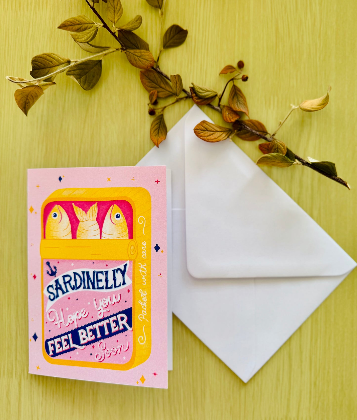 Sardinelly Feel Better Card | Funny Get Well Greeting