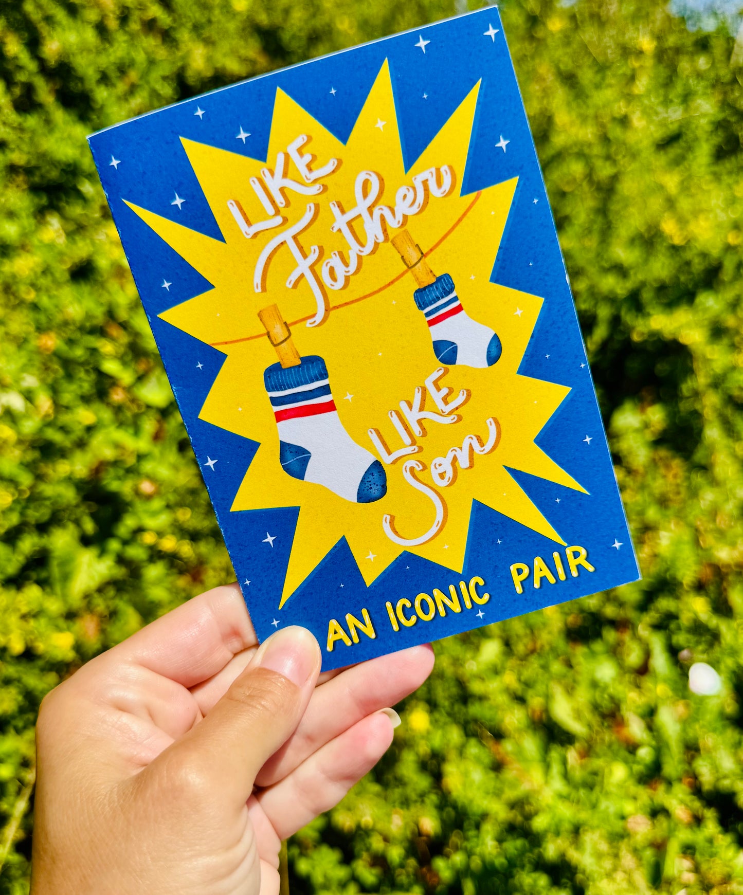 Like Father Like Son Card – An Iconic Pair, Funny Father's Day Card, Dad & Son Greeting Card