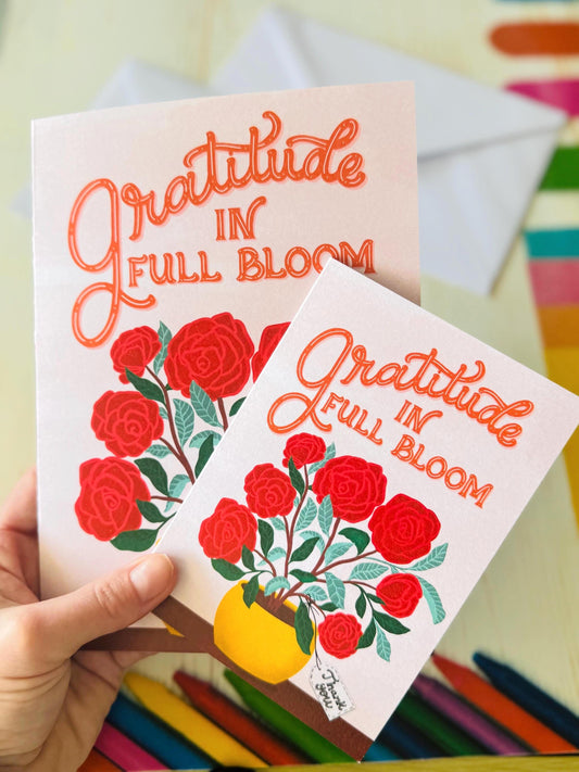 Gratitude in Full Bloom – Floral Thank You Card for Nurse, Doctor, Mum or Colleague