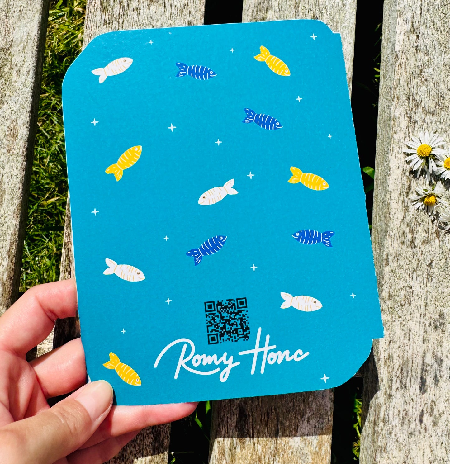 Teachers Thank you card - From Little Fish to Big Dreams – Sardine Tin Card & Surprise Bookmark Set