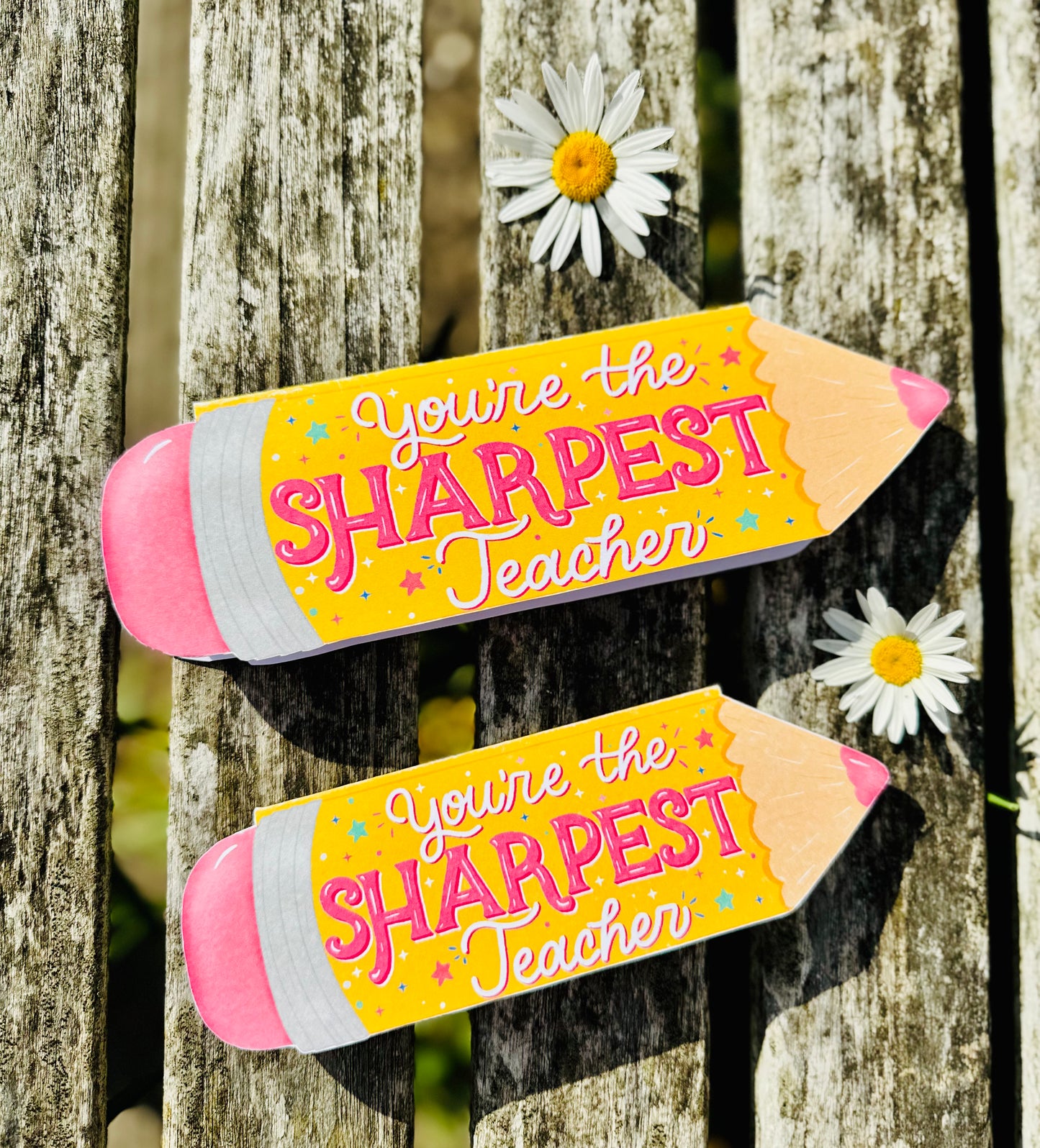 Pencil shaped Teacher Card – Shaped Handmade Card for Teachers | Be Unique by Romy