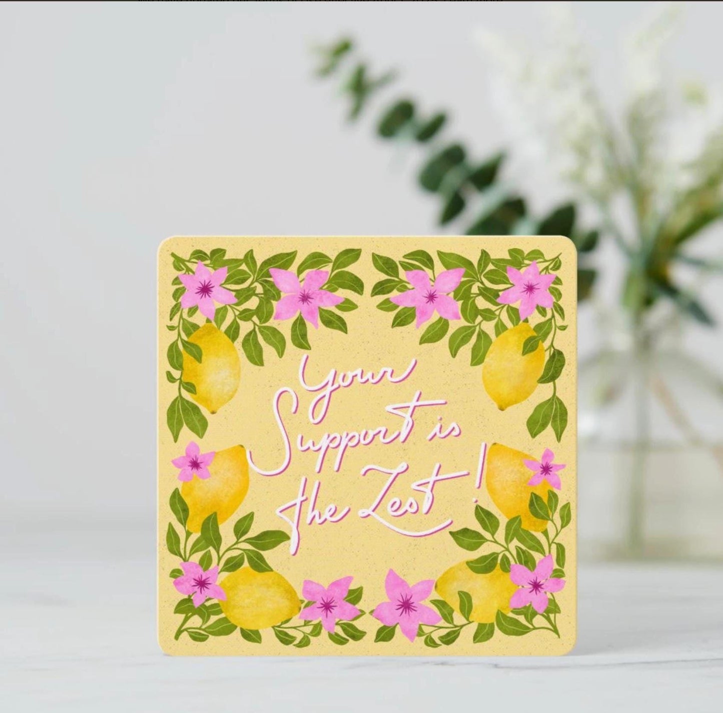 Zesty Lemon Thank You Cards – ‘You Are the Zest’ Greeting Gift for Him Her, or Friend