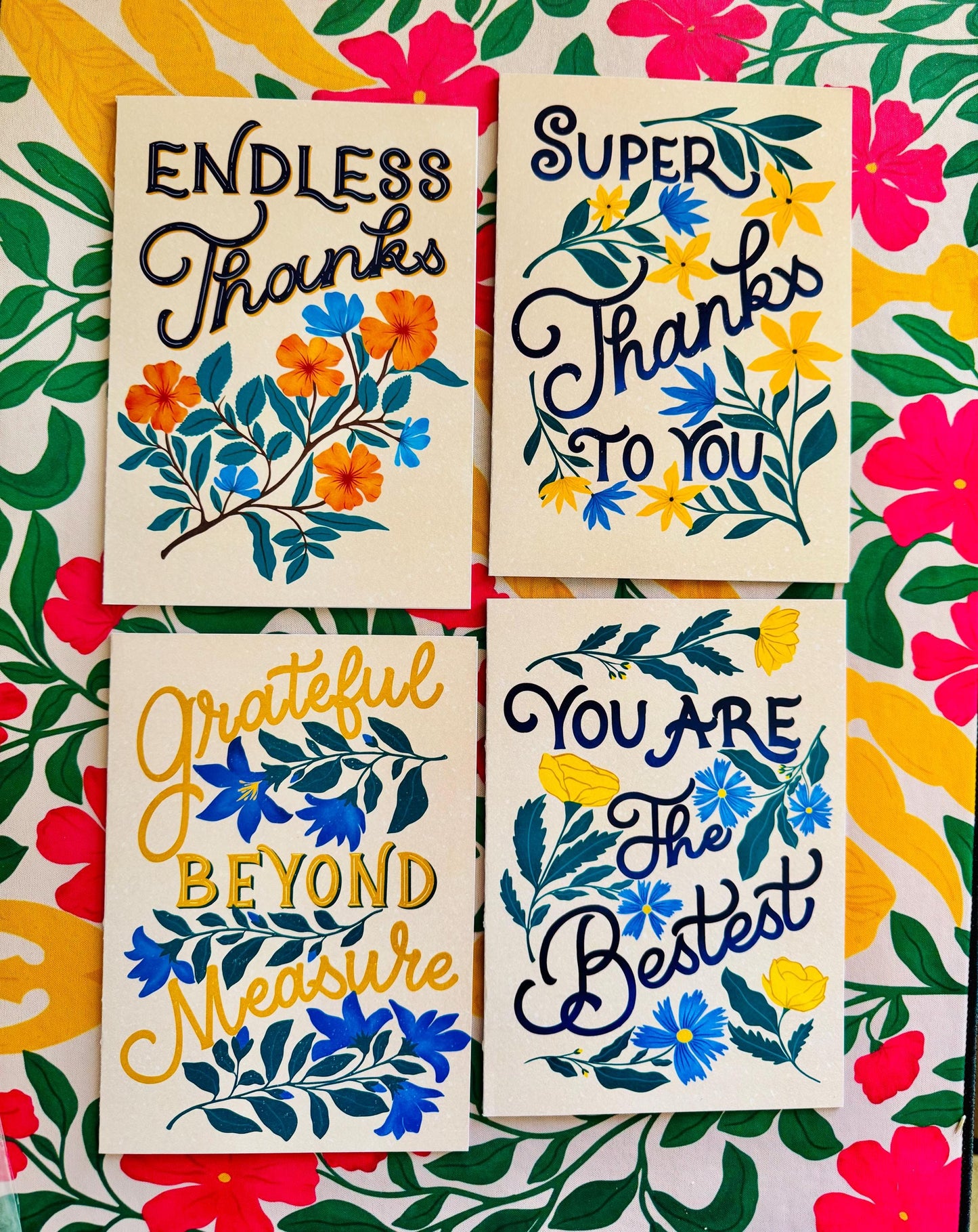 Endless Thanks Gift Card – Floral Thank You Handmade Appreciation Greeting Gift for Him, Her Mom Dad Grandma Grandpa & Friends