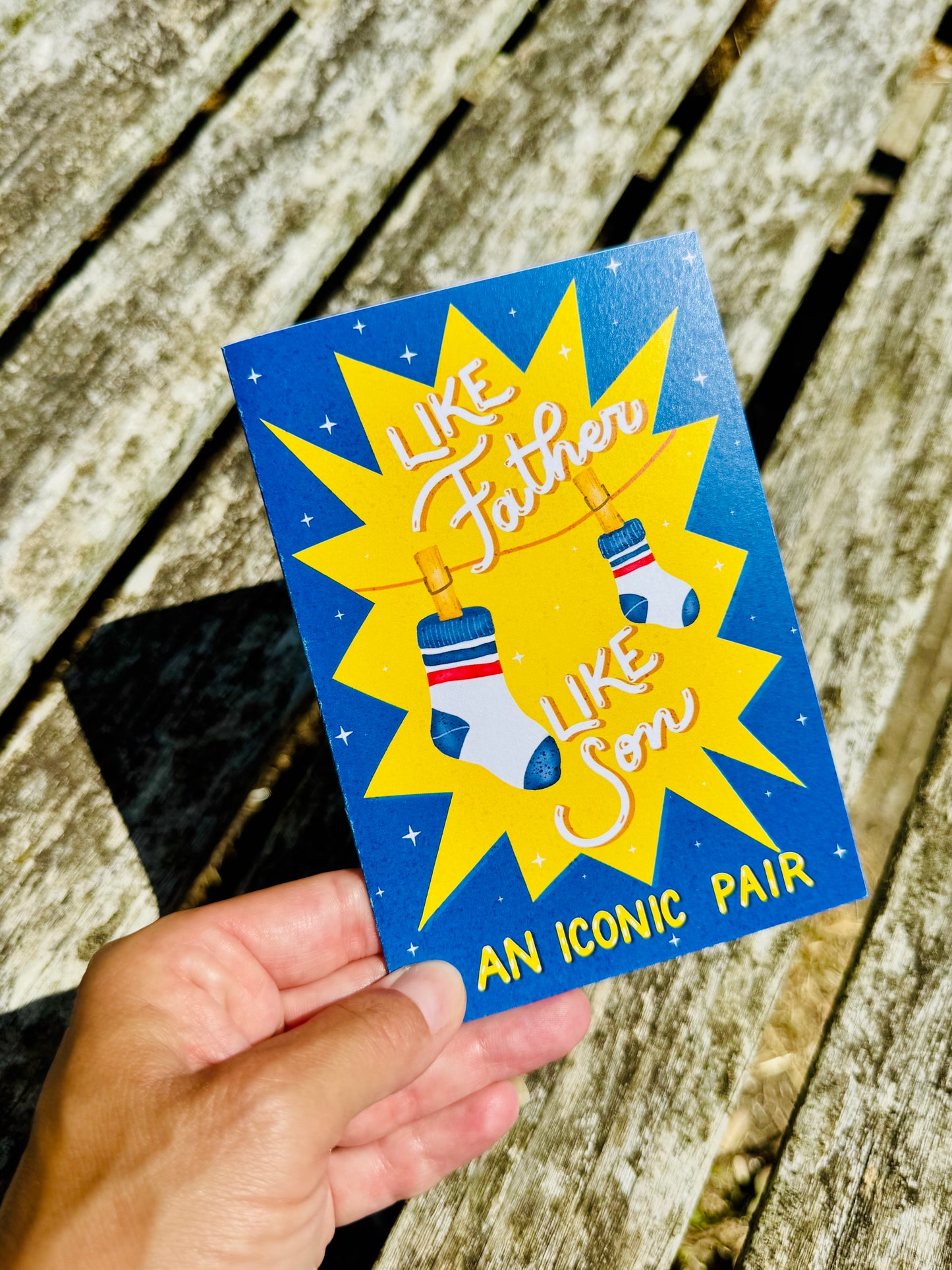 Like Father Like Son Card – An Iconic Pair, Funny Father's Day Card, Dad & Son Greeting Card