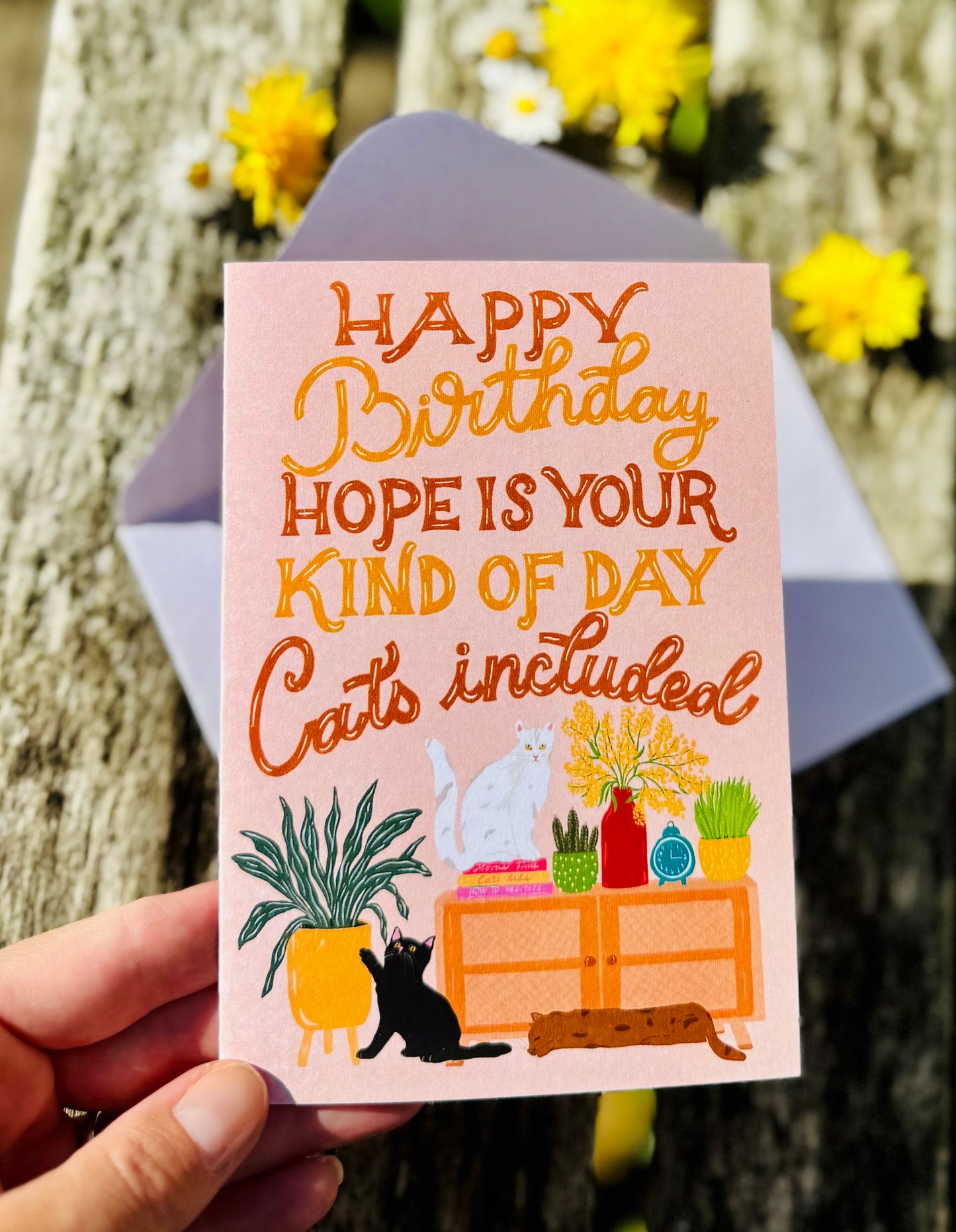 Cat Birthday Card for Cat Lover – Funny Cat Card – Cute Cats Greeting Card