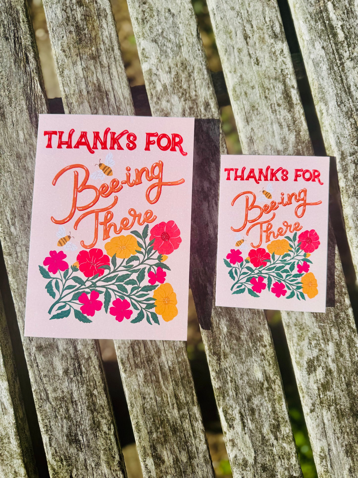 Thanks for Being There Bee Pun Thank You Greeting