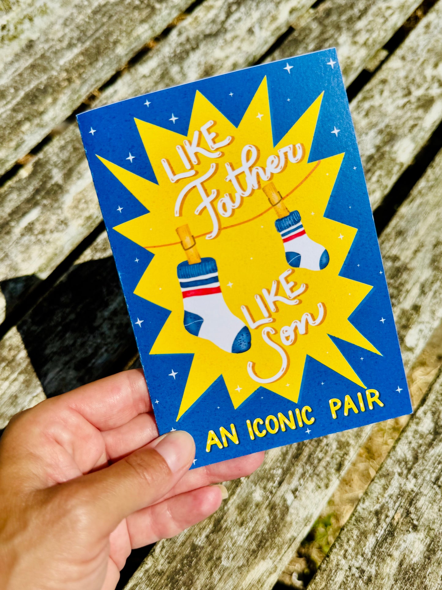 Like Father Like Son Card – An Iconic Pair, Funny Father's Day Card, Dad & Son Greeting Card