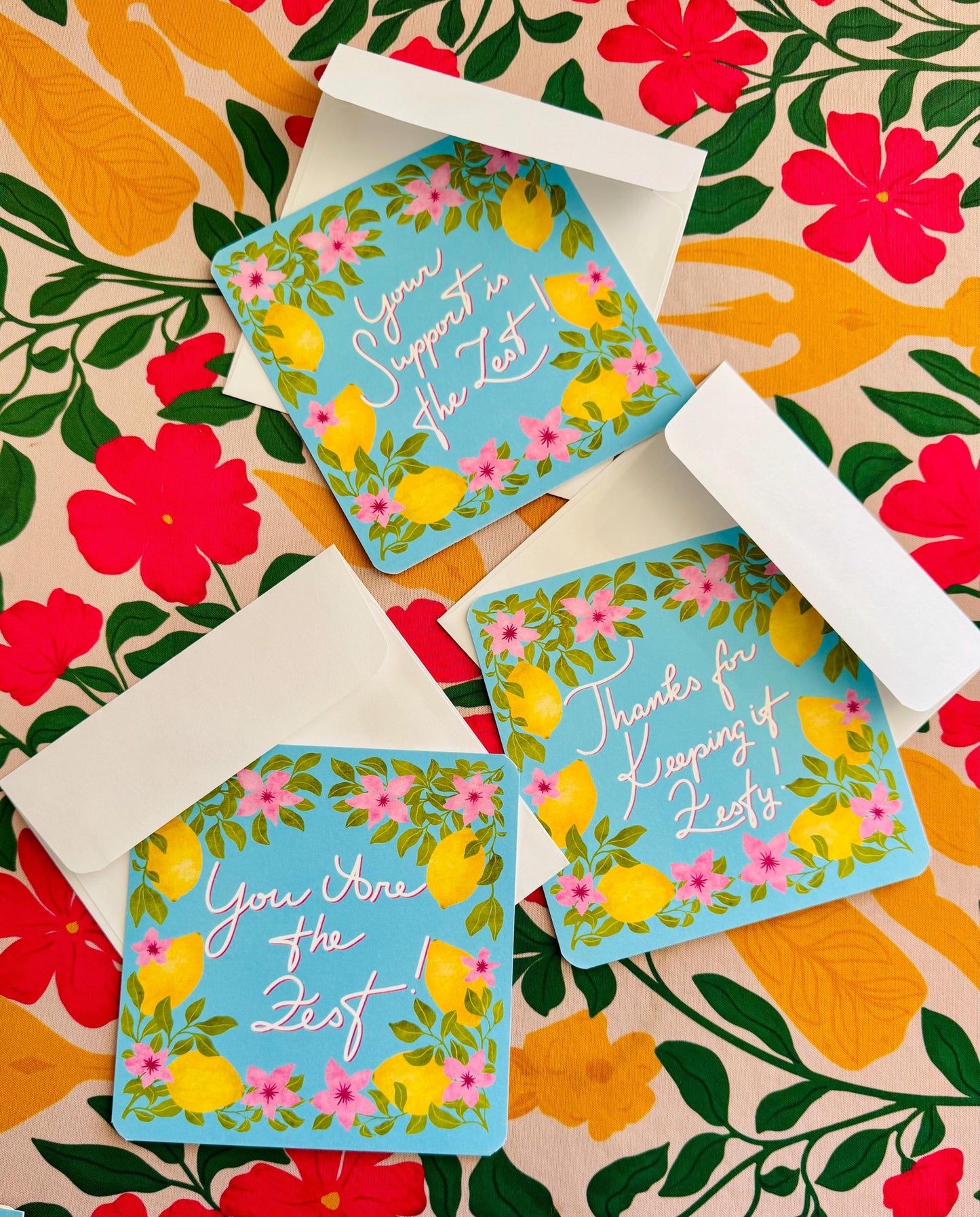 Zesty Lemon Thank You Cards – ‘You Are the Zest’ Greeting Gift for Him Her, or Friend