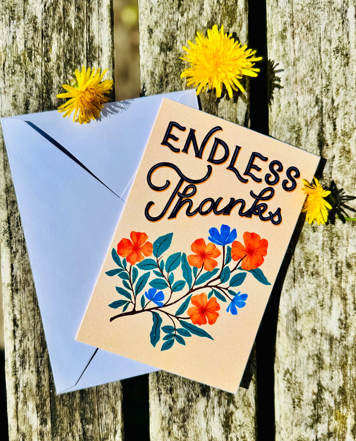 Endless Thanks Gift Card – Floral Thank You Handmade Appreciation Greeting Gift for Him, Her Mom Dad Grandma Grandpa & Friends