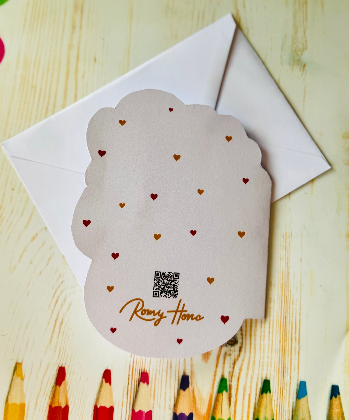 Unique Shaped Floral Greeting Card, Hand Illustrated , Anniversary Love Card