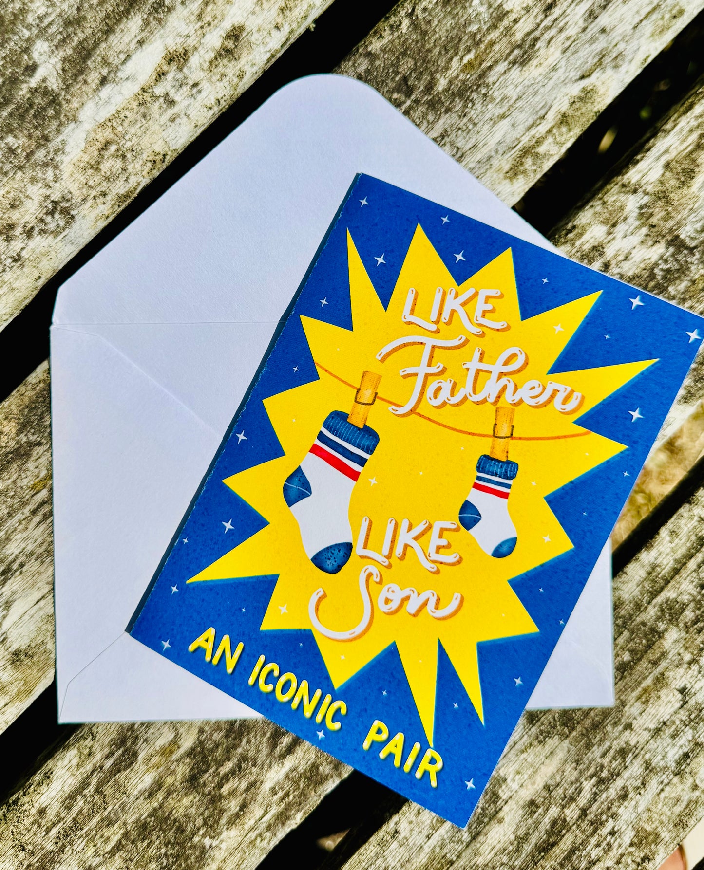 Like Father Like Son Card – An Iconic Pair, Funny Father's Day Card, Dad & Son Greeting Card