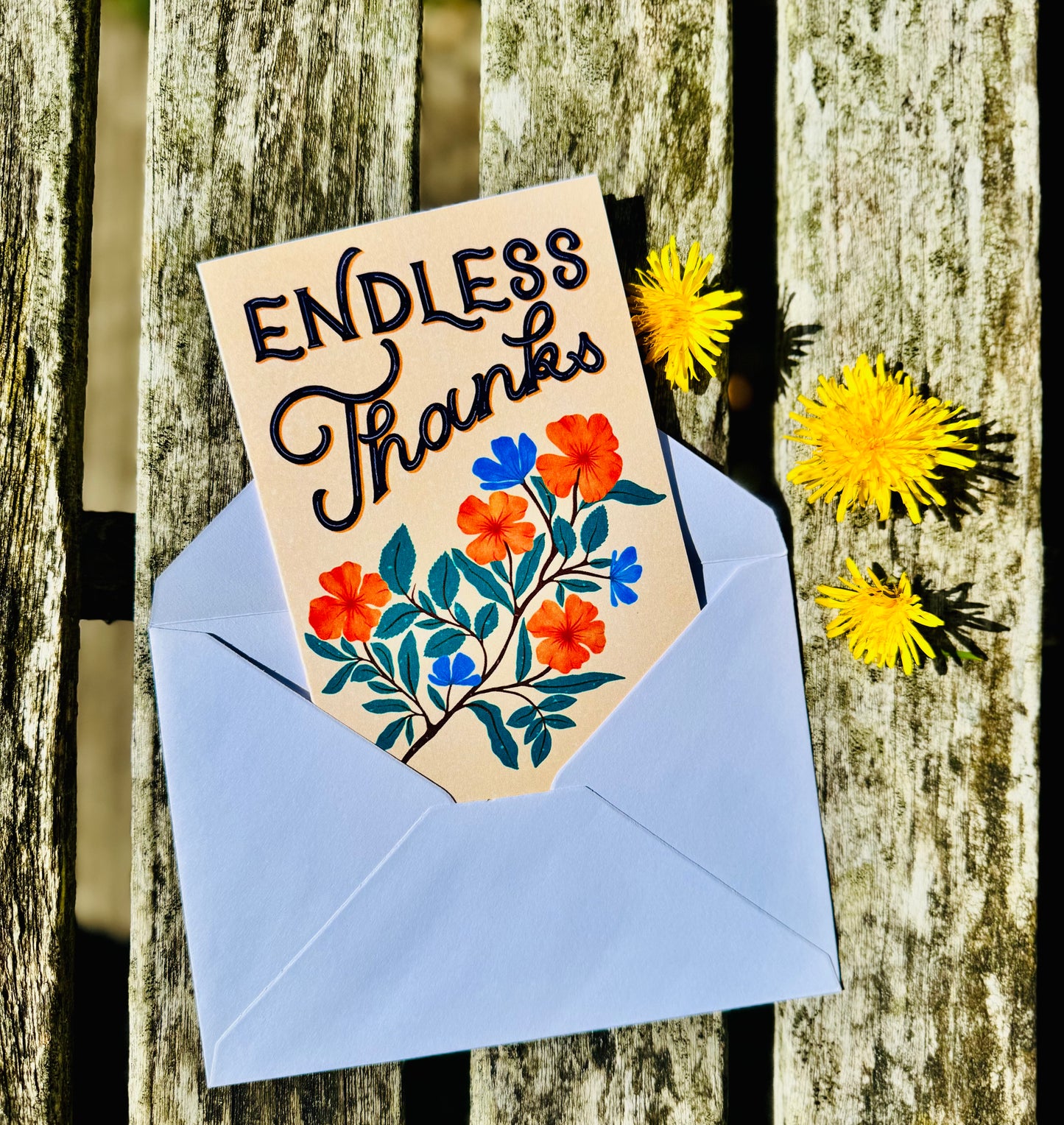 Endless Thanks Gift Card – Floral Thank You Handmade Appreciation Greeting Gift for Him, Her Mom Dad Grandma Grandpa & Friends