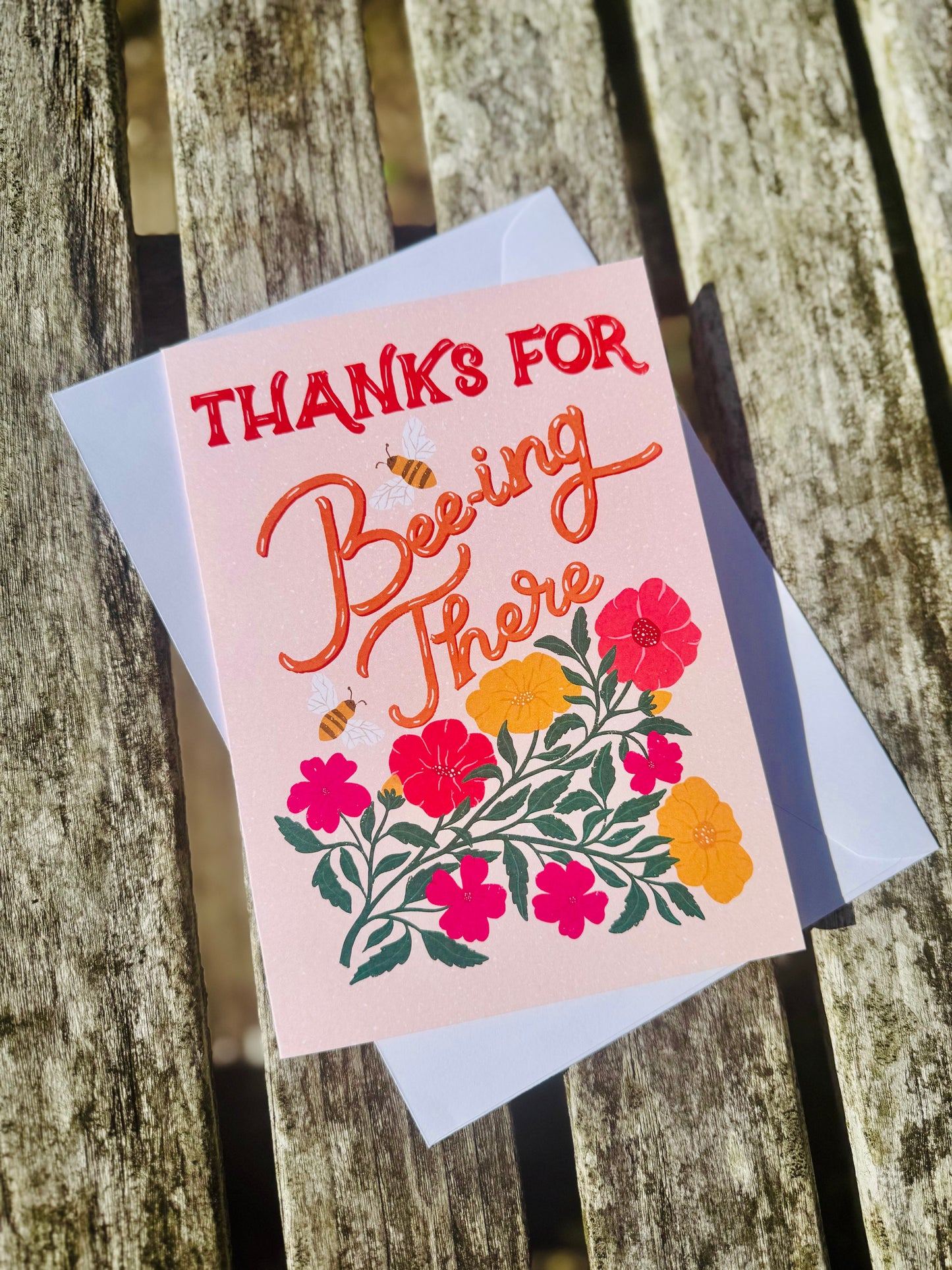 Thanks for Being There Bee Pun Thank You Greeting
