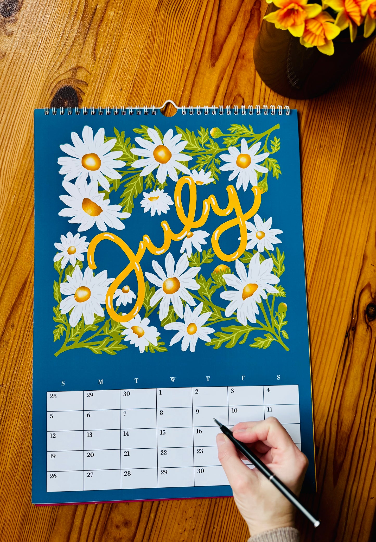 Botanical Floral Wall Calendar 2026 |Monthly Flower Illustrations | Gift for Gardener Friend or Mom