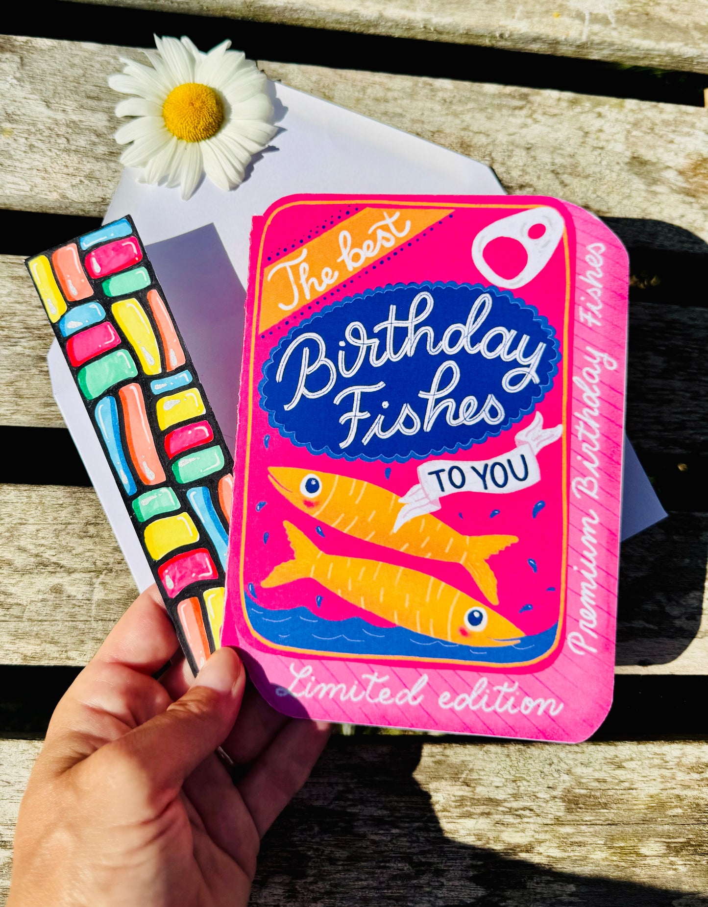 Funny Fish Pun Birthday Card – Sardine Tin Shape, Handmade