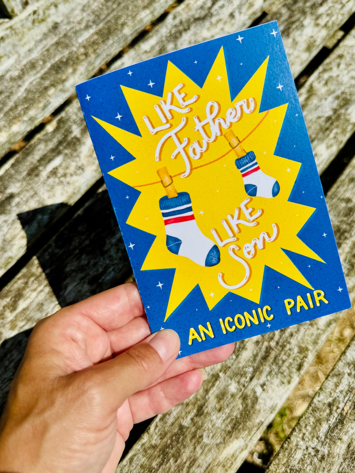 Like Father Like Son Card – An Iconic Pair, Funny Father's Day Card, Dad & Son Greeting Card