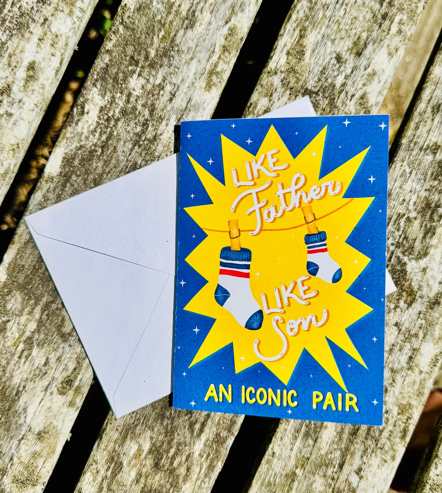 Like Father Like Son Card – An Iconic Pair, Funny Father's Day Card, Dad & Son Greeting Card