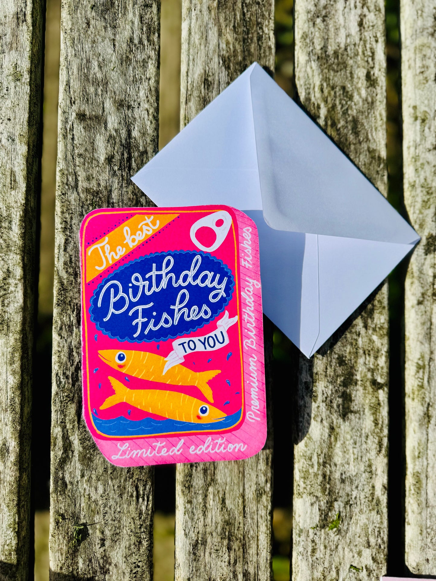 Funny Fish Pun Birthday Card – Sardine Tin Shape, Handmade