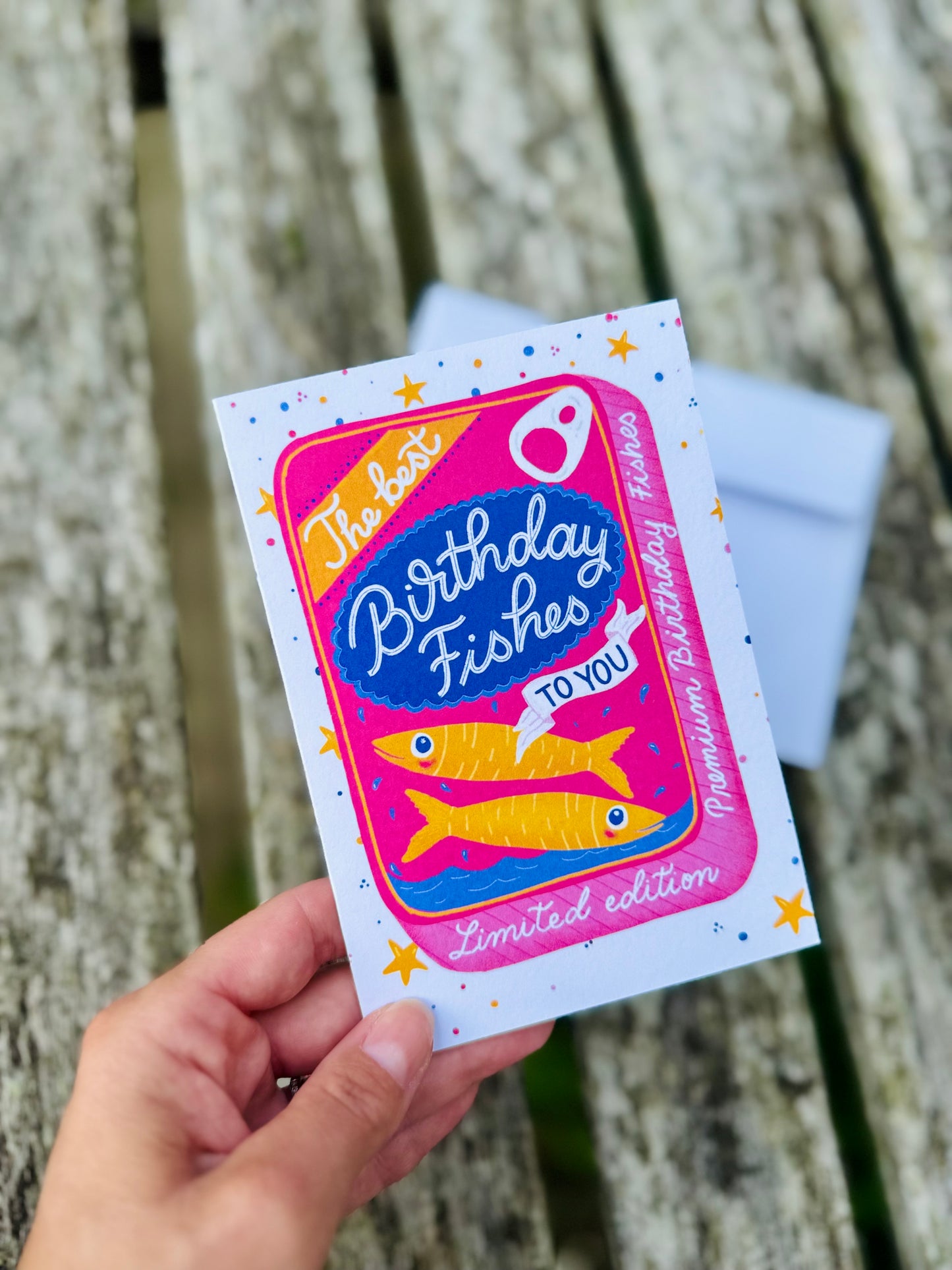 Funny Fish Pun Birthday Card – Sardine Tin Shape, Handmade
