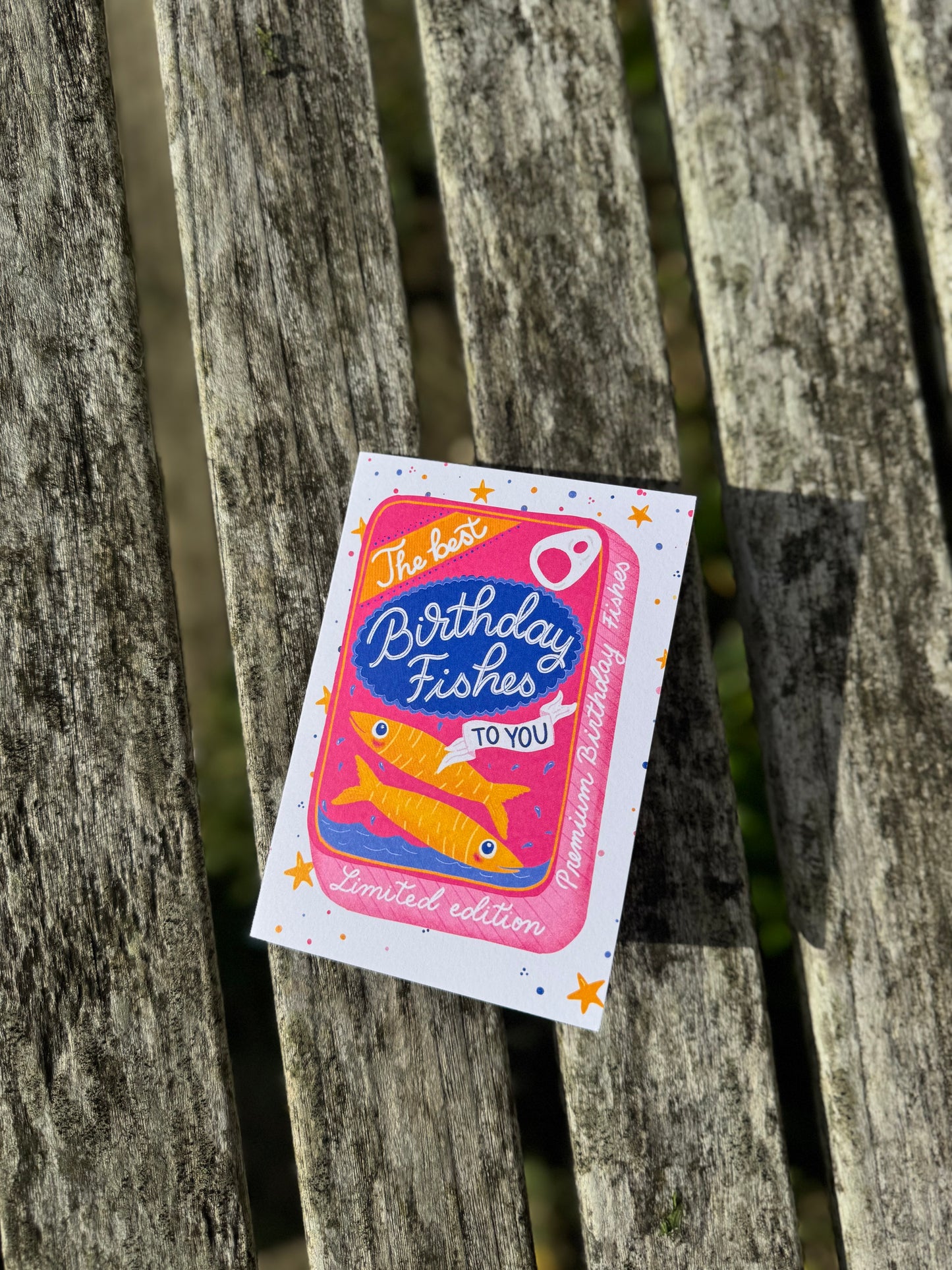 Funny Fish Pun Birthday Card – Sardine Tin Shape, Handmade