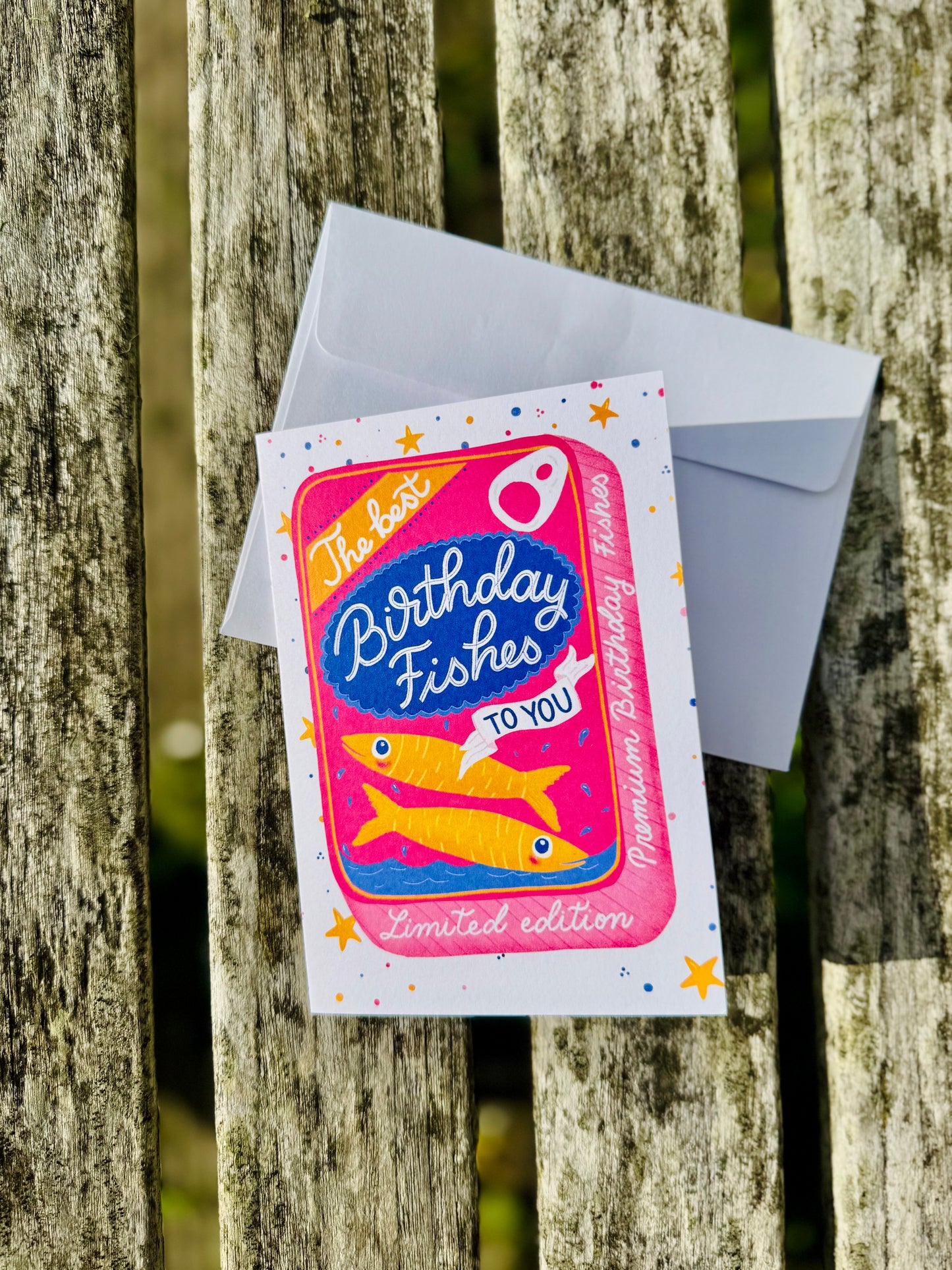 Funny Fish Pun Birthday Card – Sardine Tin Shape, Handmade