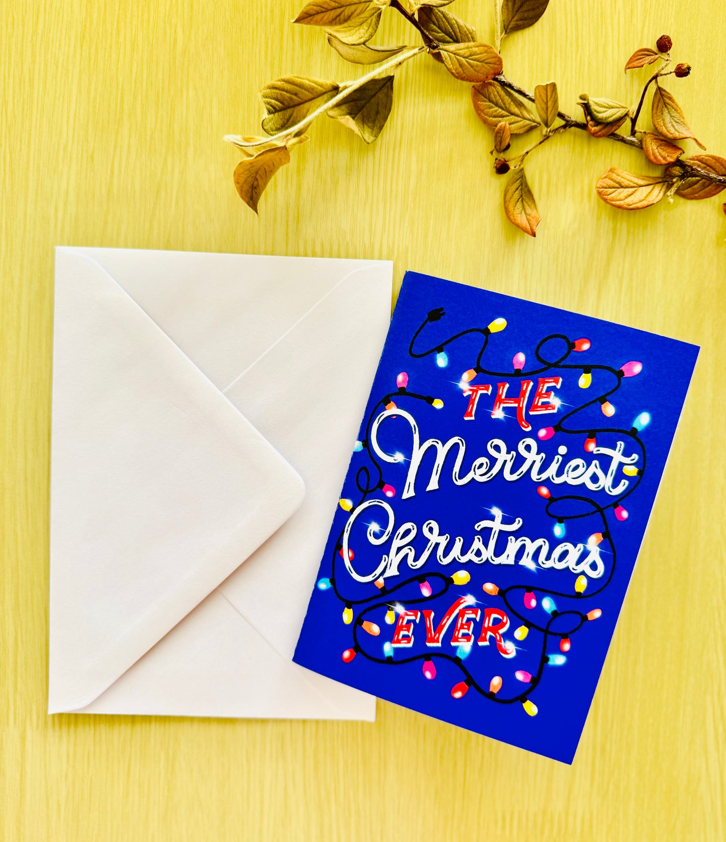 Spread Holiday Cheer with the Merriest Christmas Hand Lettering Card