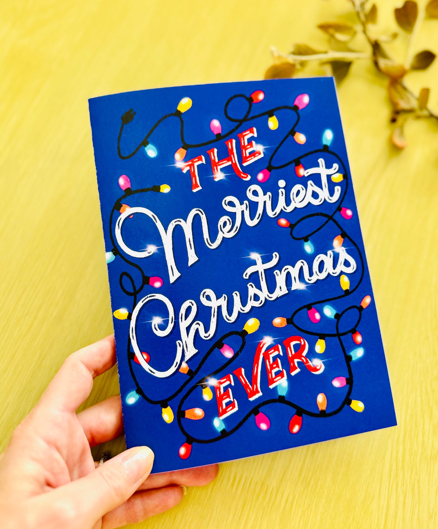 Spread Holiday Cheer with the Merriest Christmas Hand Lettering Card