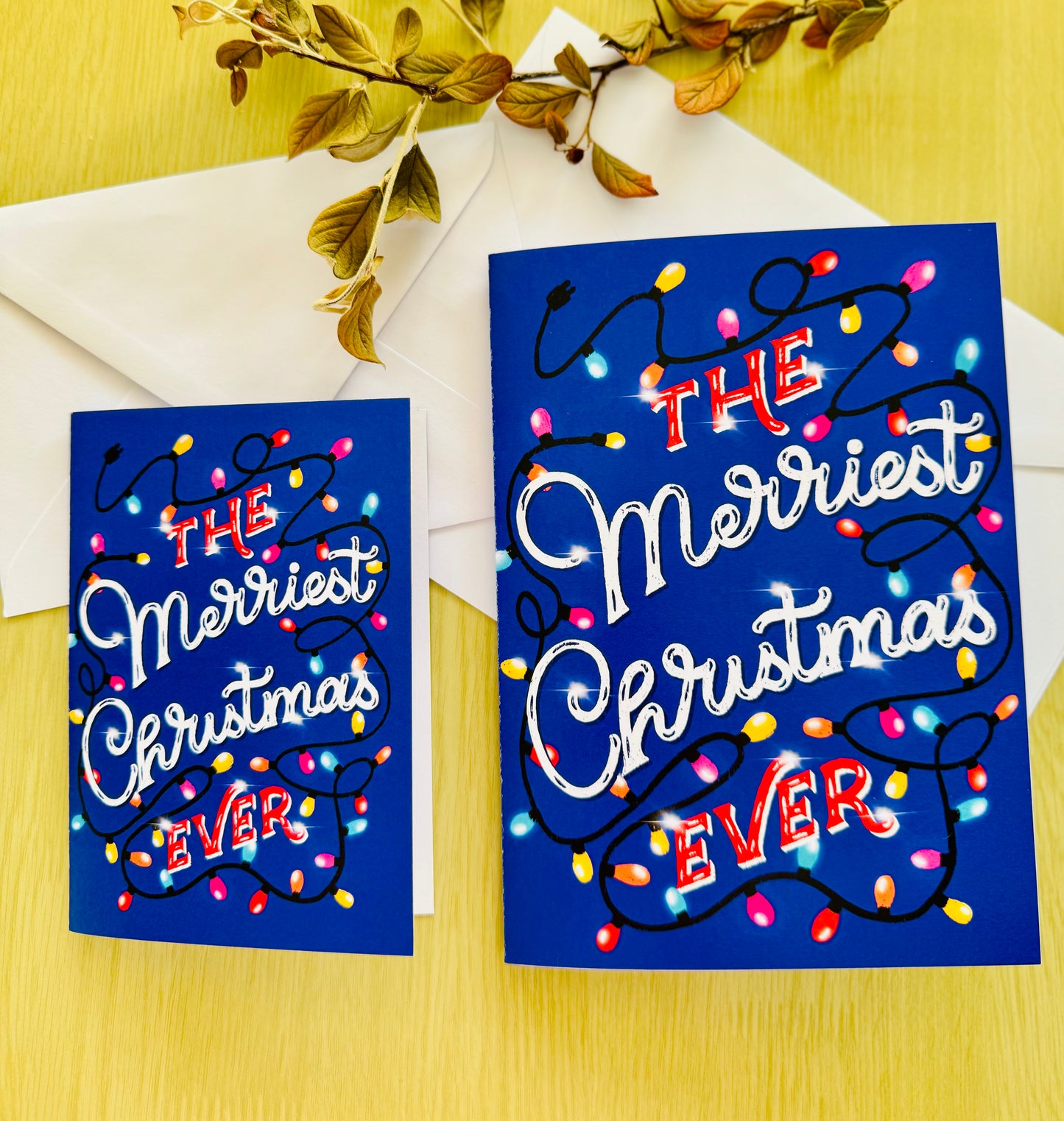 Spread Holiday Cheer with the Merriest Christmas Hand Lettering Card