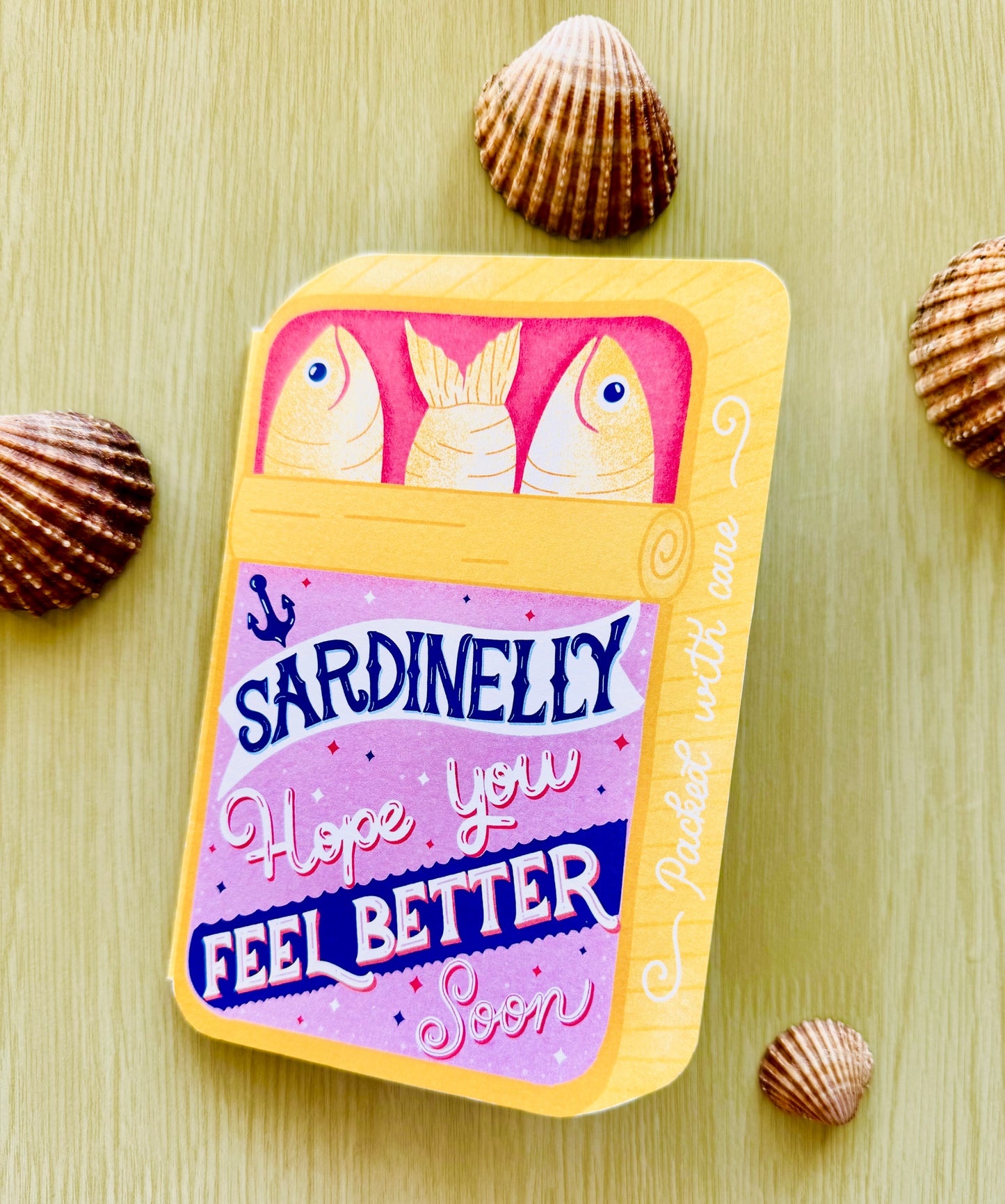 Sardinelly Feel Better Card | Funny Get Well Greeting